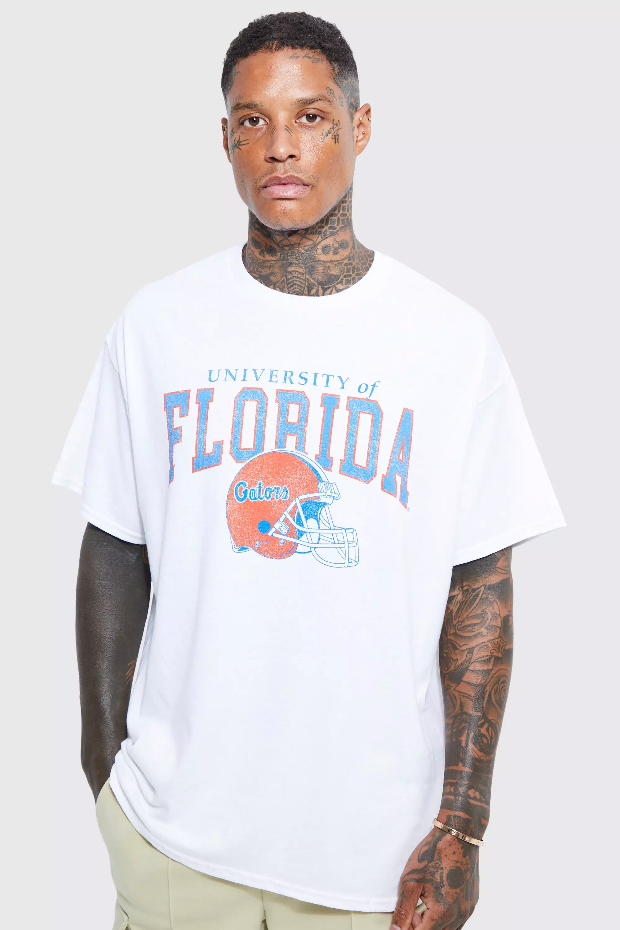 White Oversized Florida License T-shirt alternative image