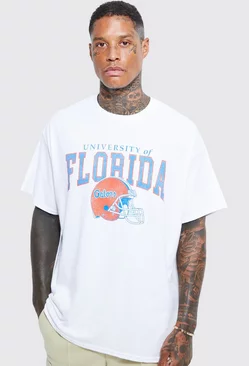 White Oversized Florida License T-shirt