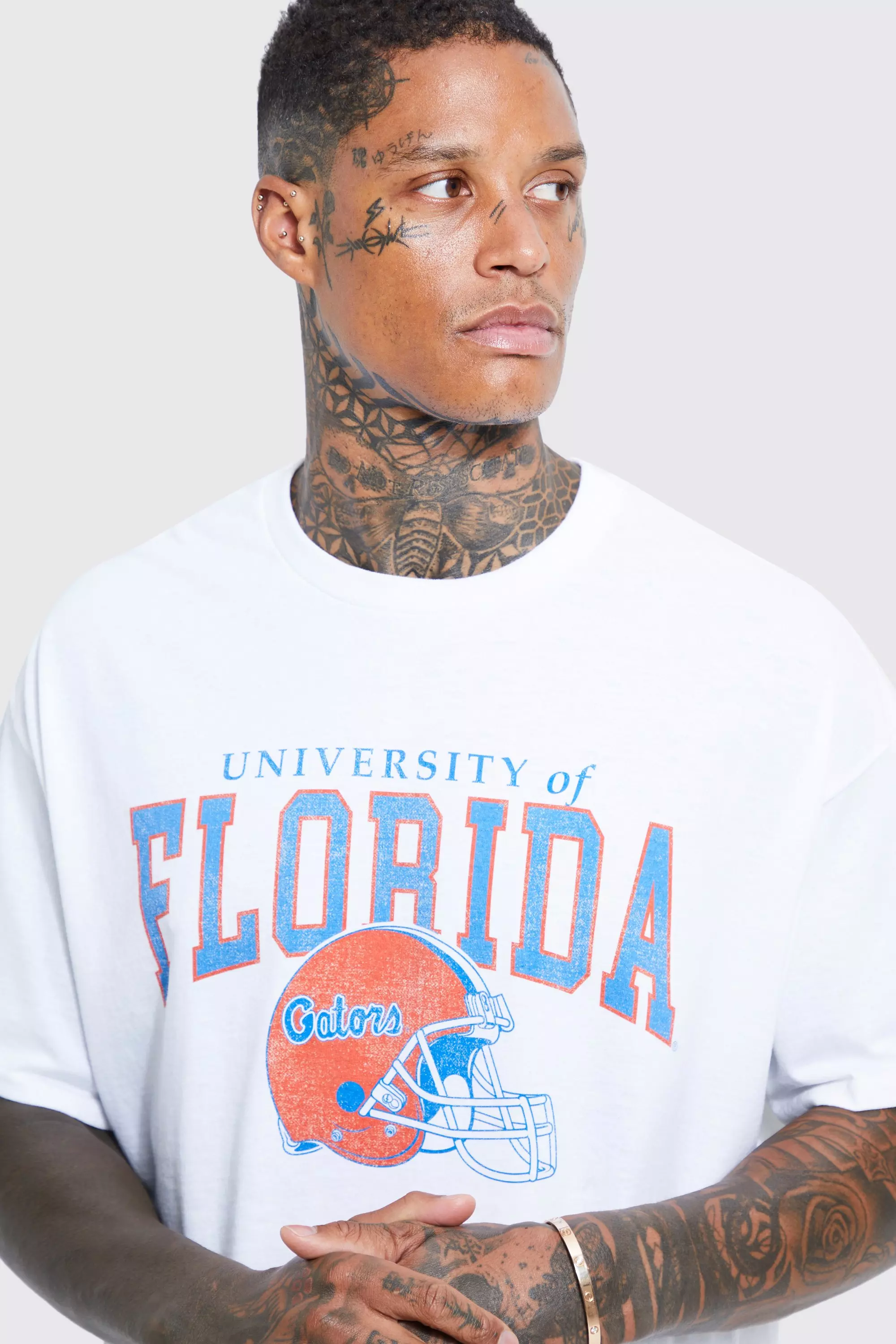 White Oversized Florida License T-shirt alternative image