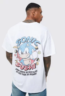 Oversized Sonic License T-shirt White