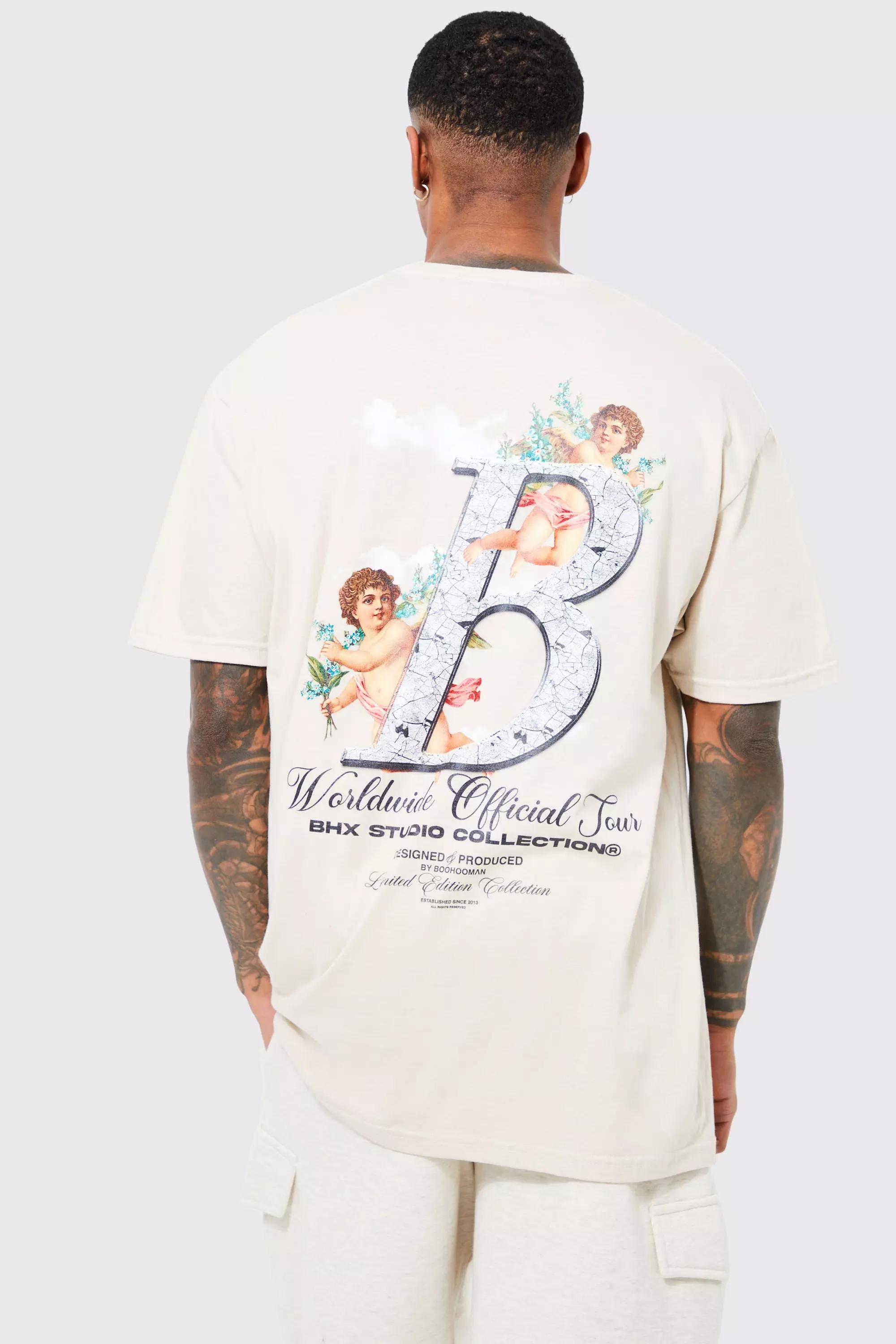 Ecru Oversized Worldwide Official Cherub T-shirt alternative image