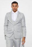 Veste de costume courte texturée, Light grey