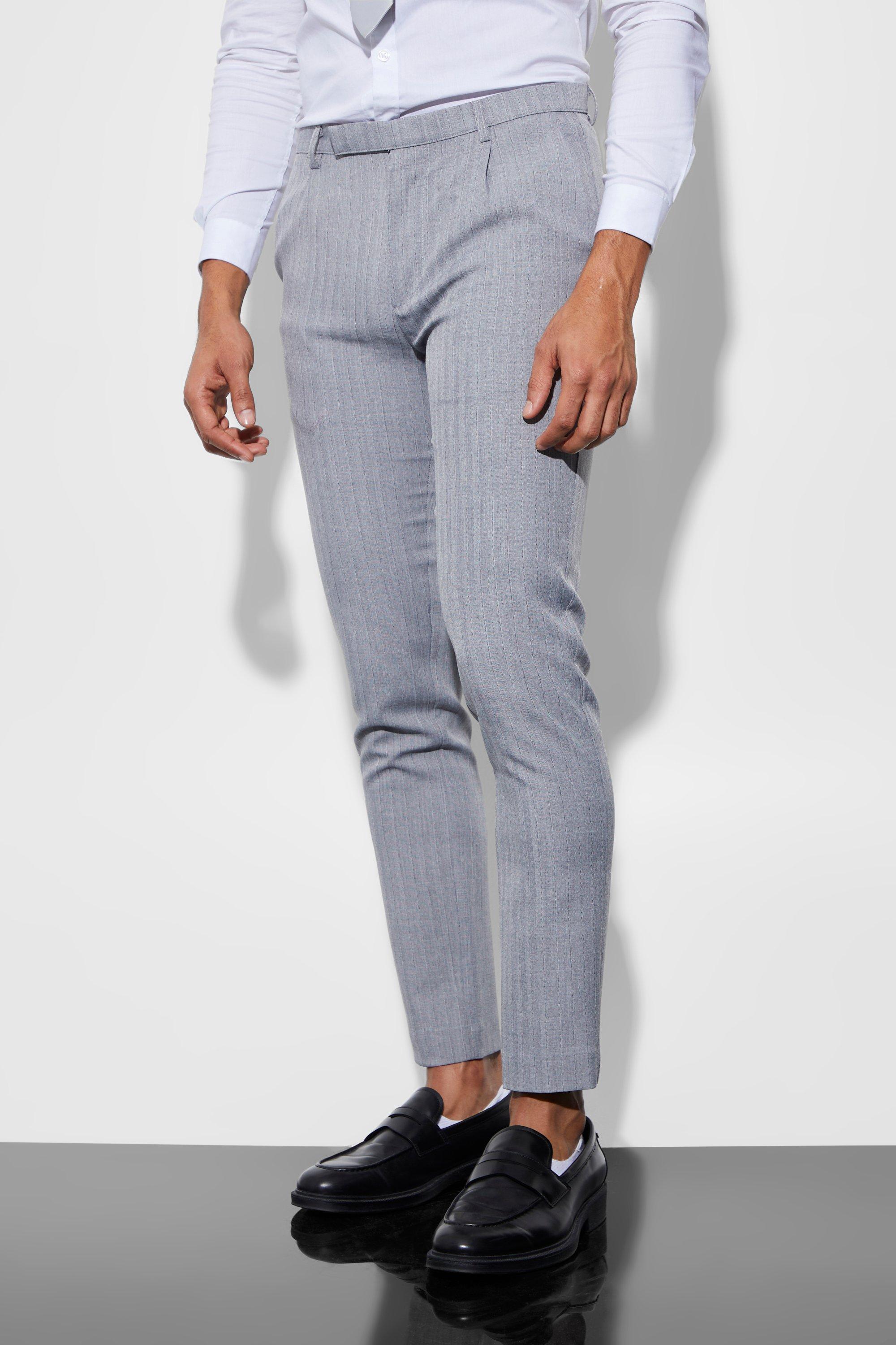 Strukturierte Skinny Anzughose, Navy