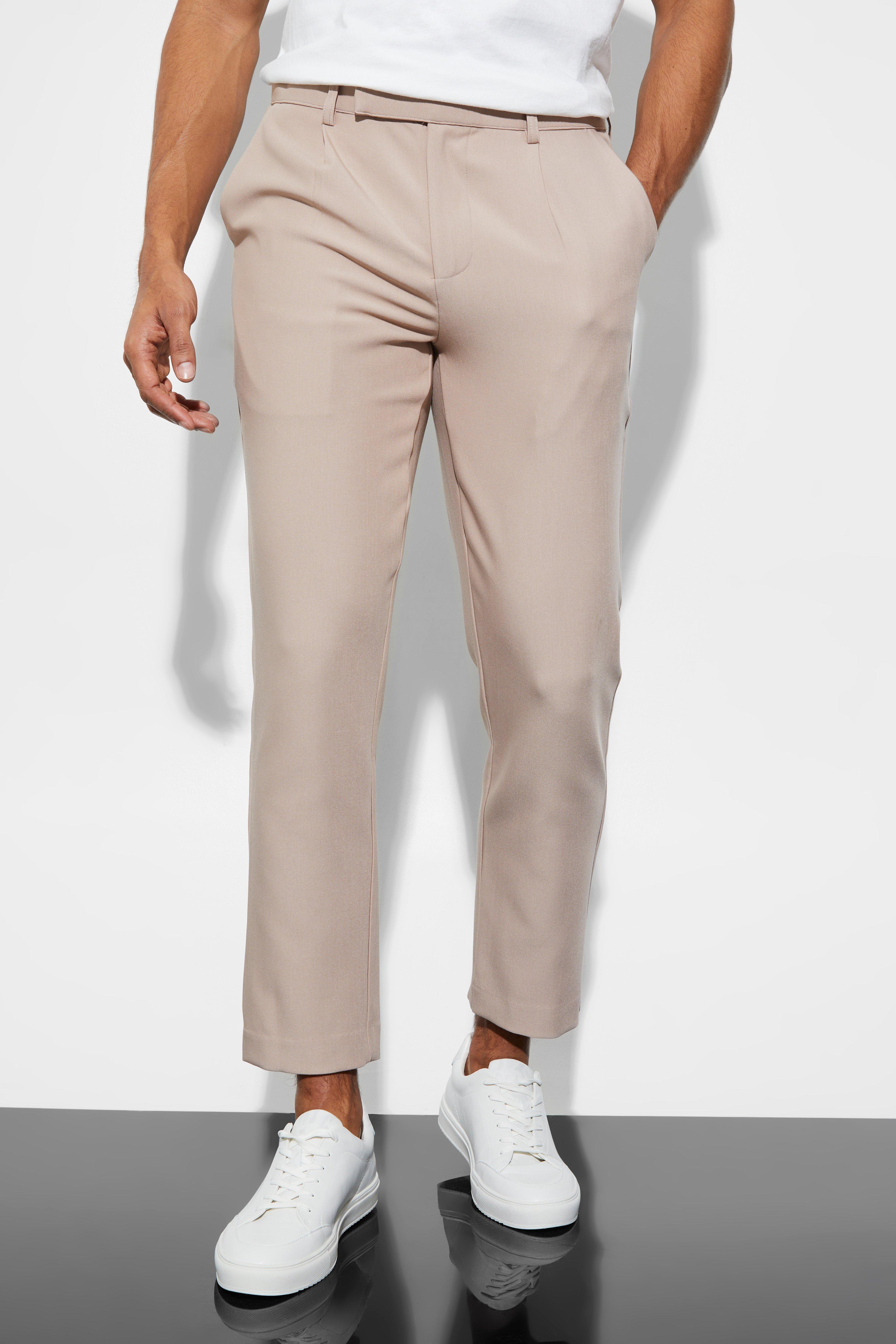 Pantalon de costume slim court, Mauve