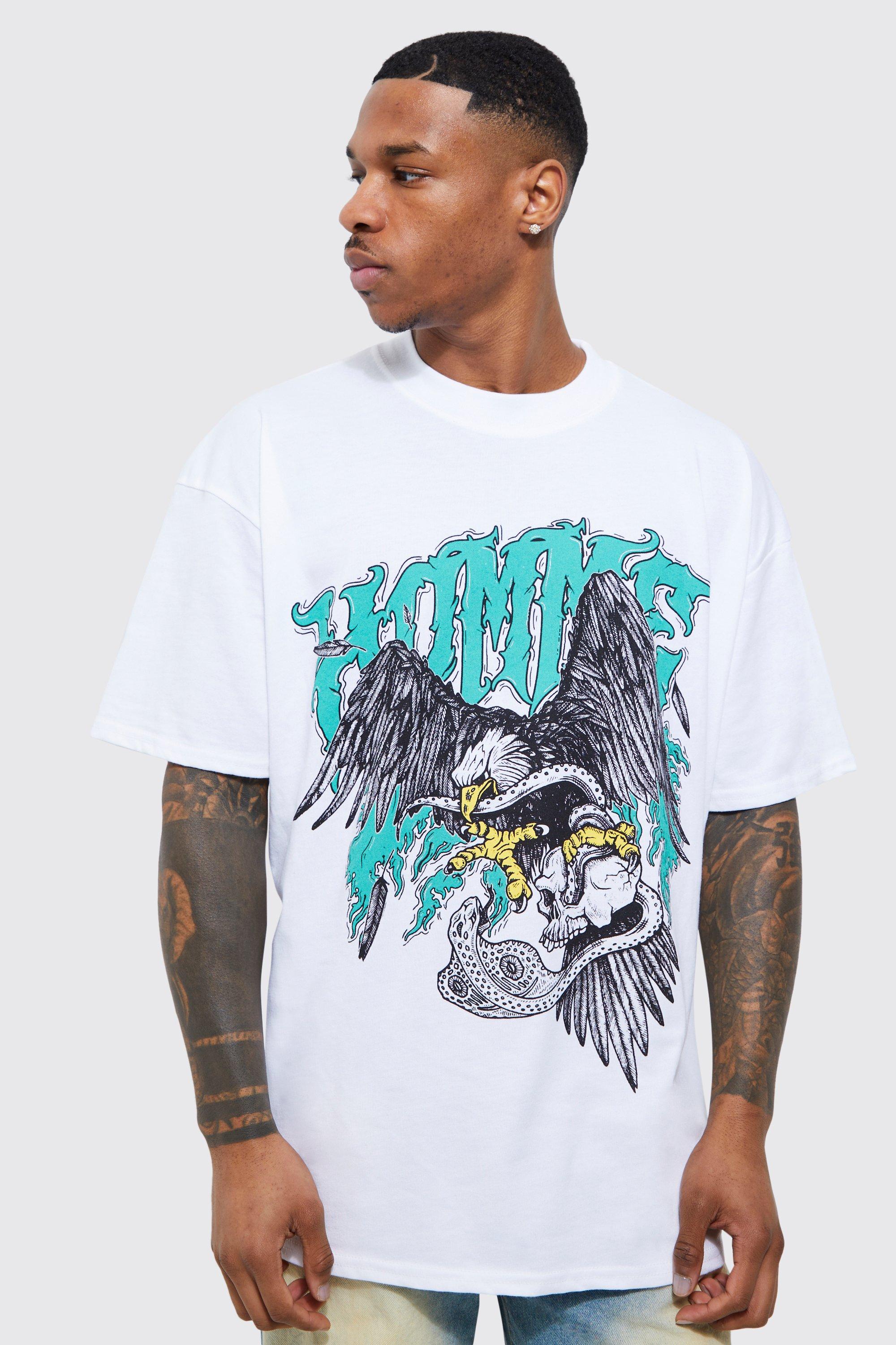 Oversized Eagle Graphic T-shirt