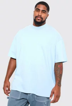 Blue Plus Oversized Large Ofcl Man Embossed T-shirt