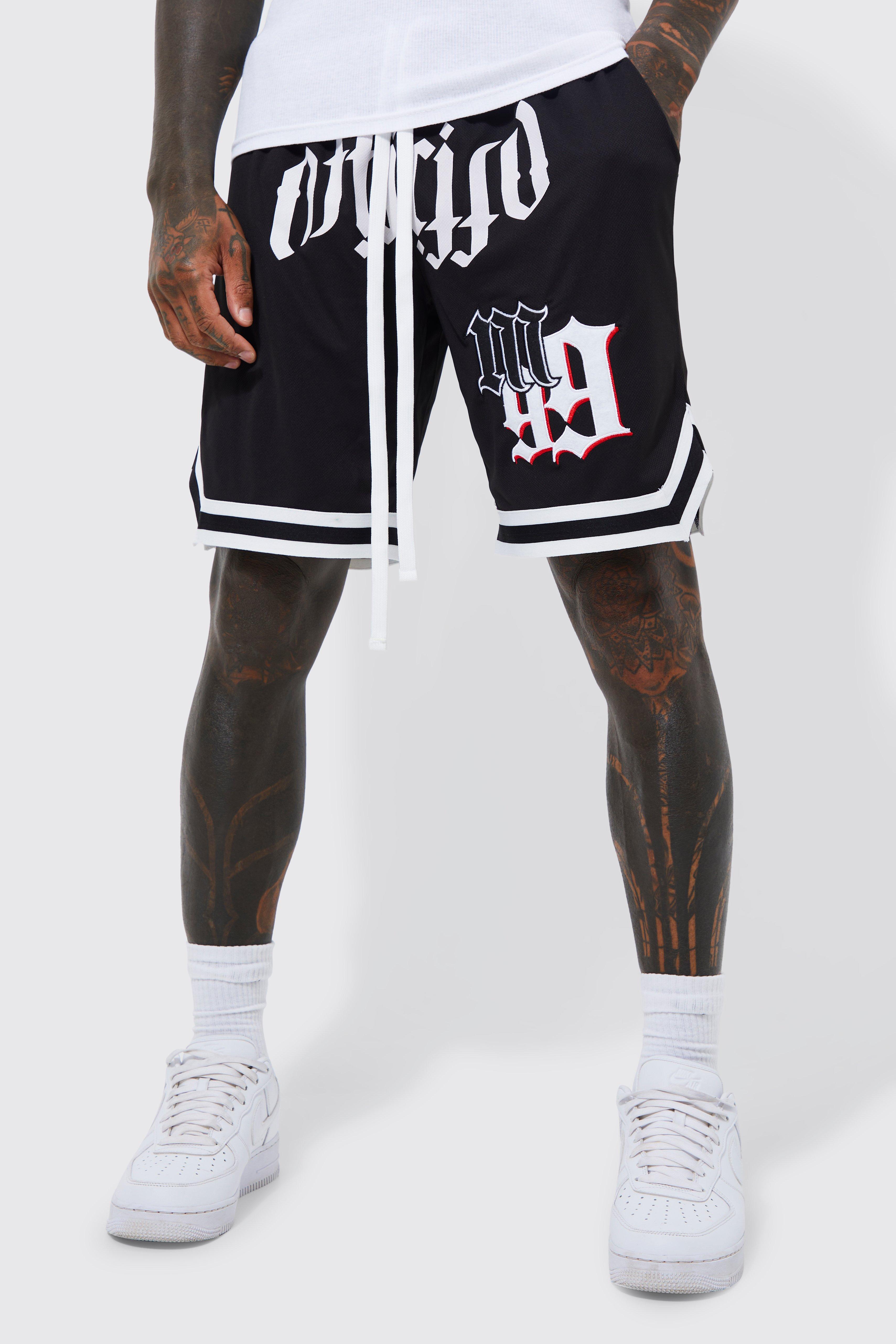 Gothic Applique Basketball Short