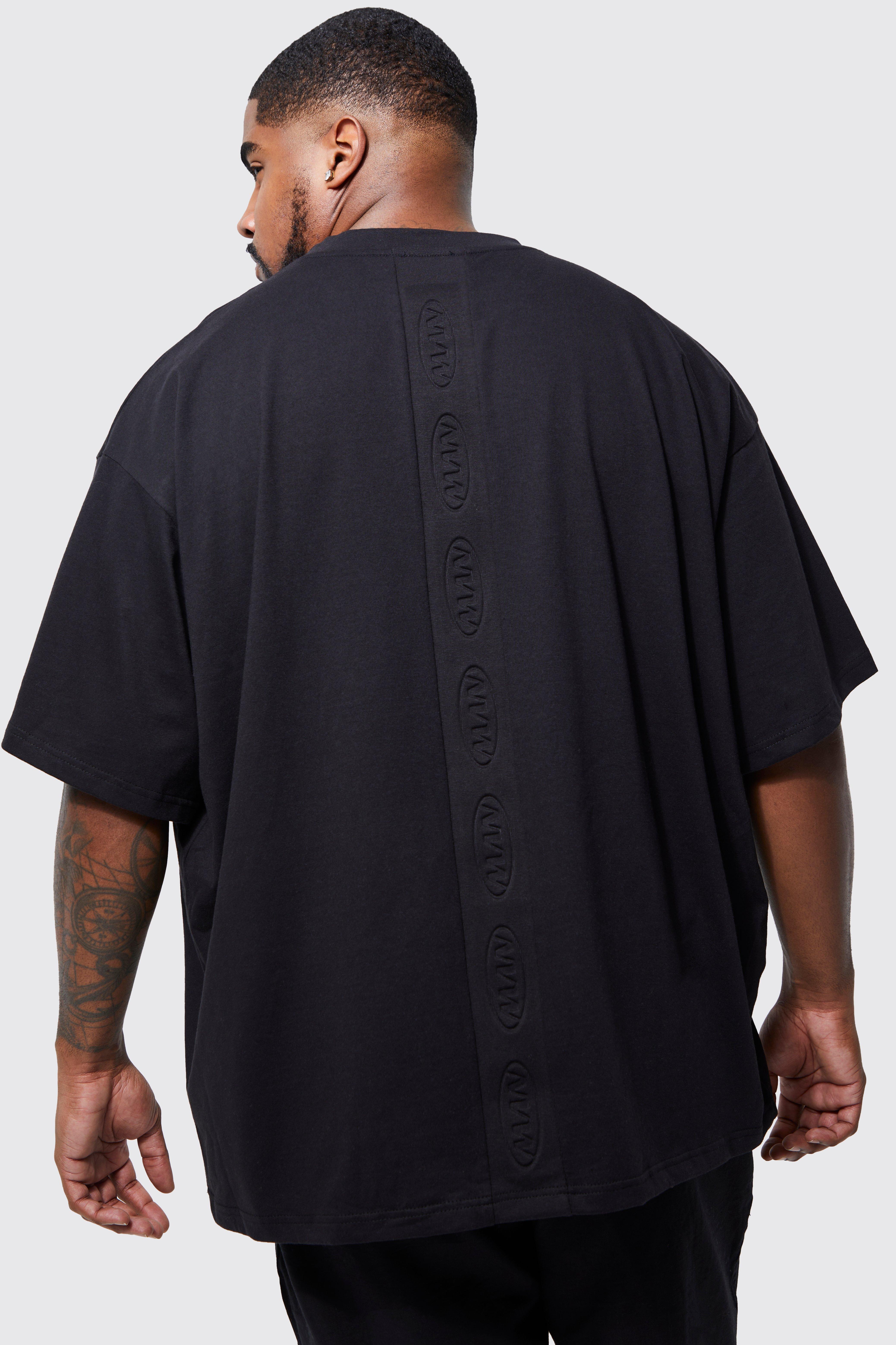 black rib oversized men's t-shirt