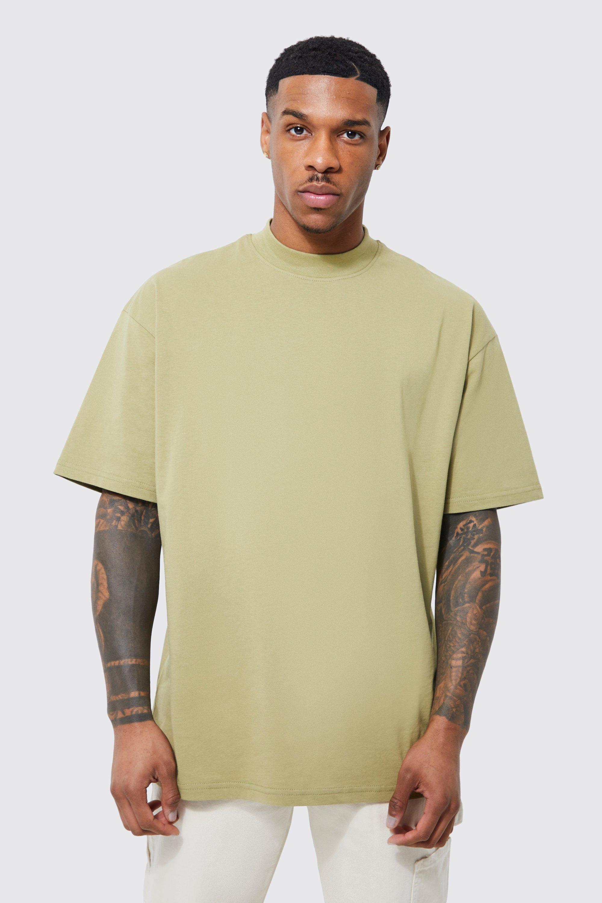 boohooMAN Oversized Extended Neck T-Shirt - White - Size S