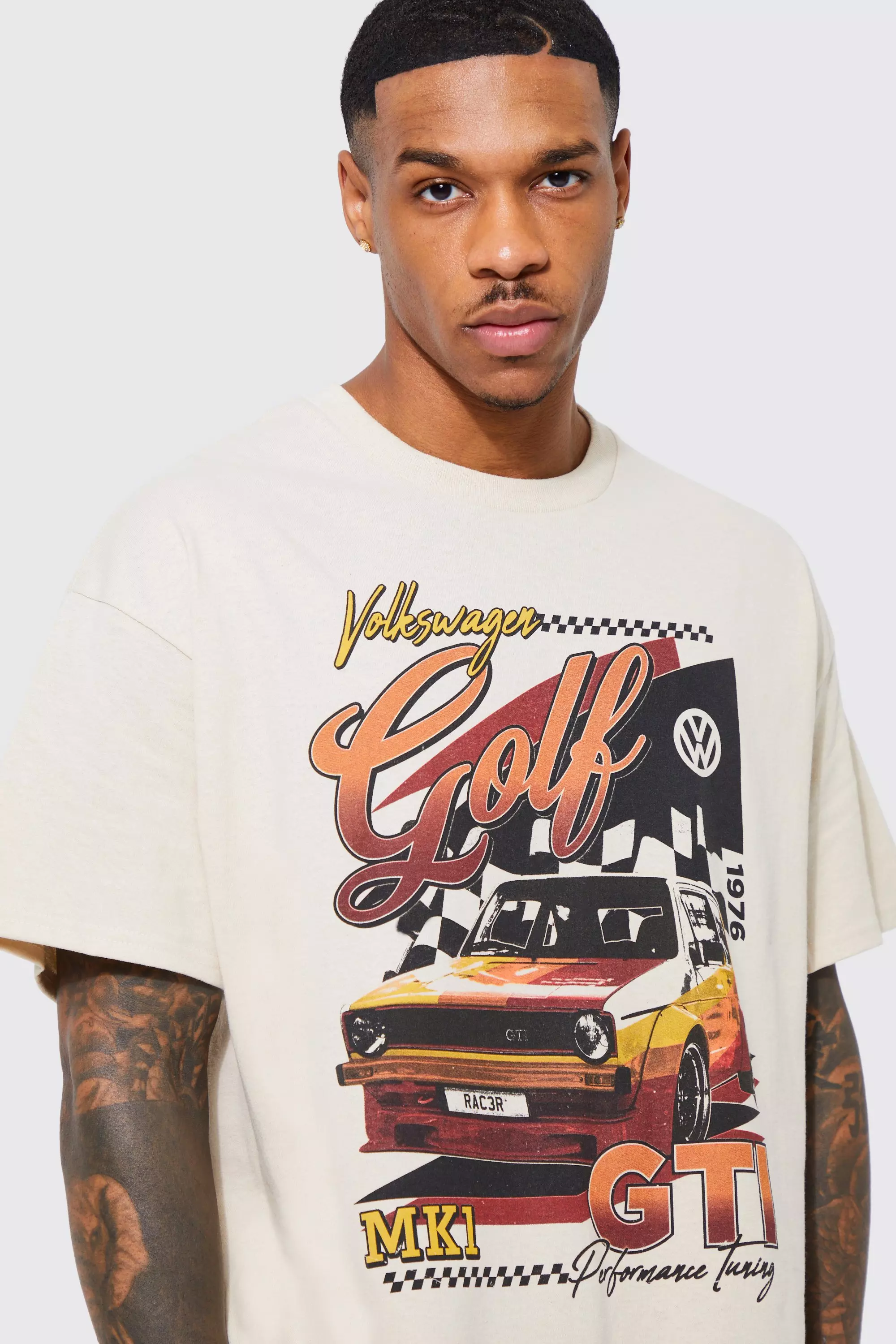 Oversized Volkswagen License T-shirt | boohooMAN USA