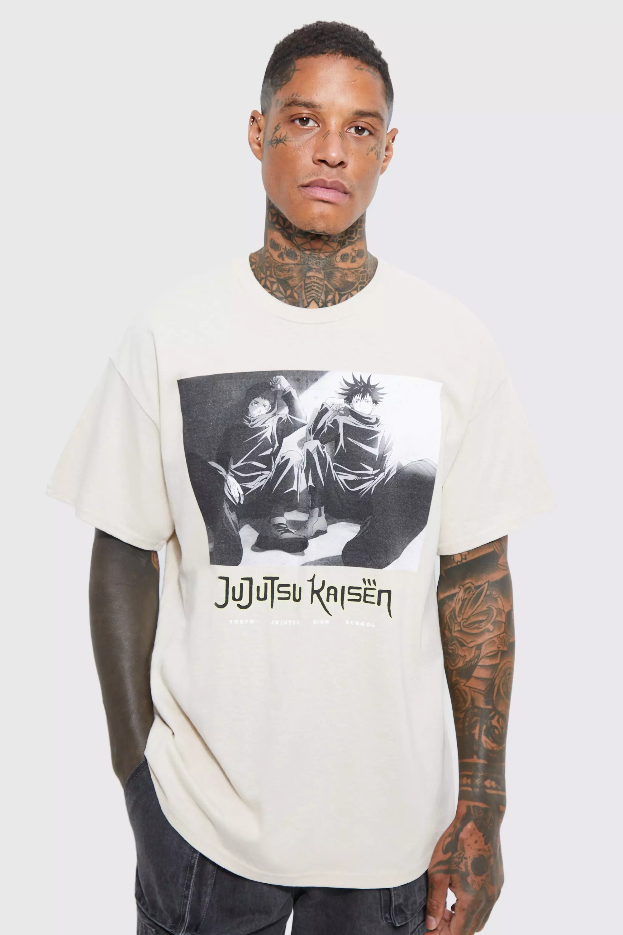 Oversized Jujutsu Kaisen Anime License T-shirt Sand