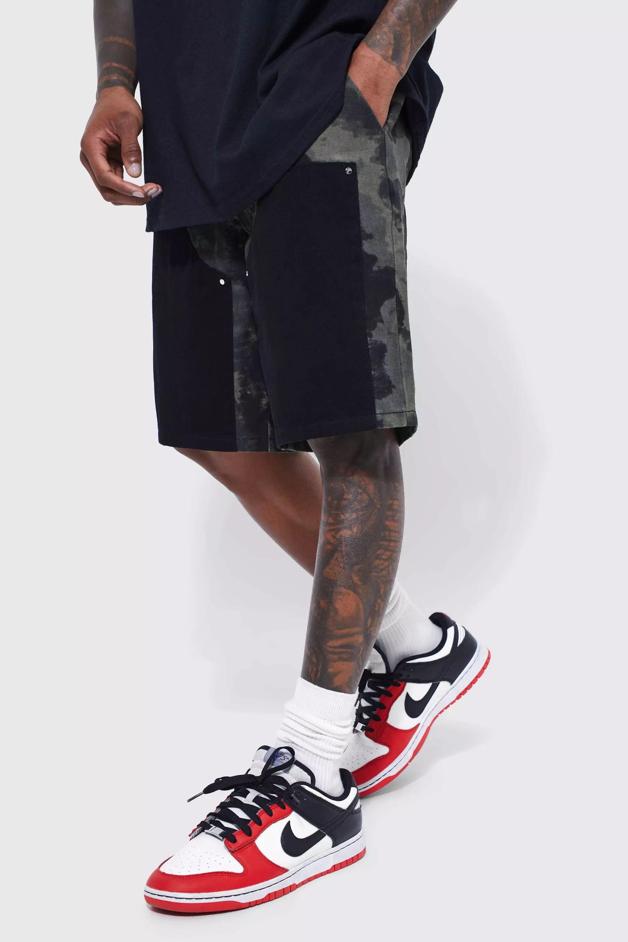 Fixed Waist Relaxed Camo Carpenter Short khaki