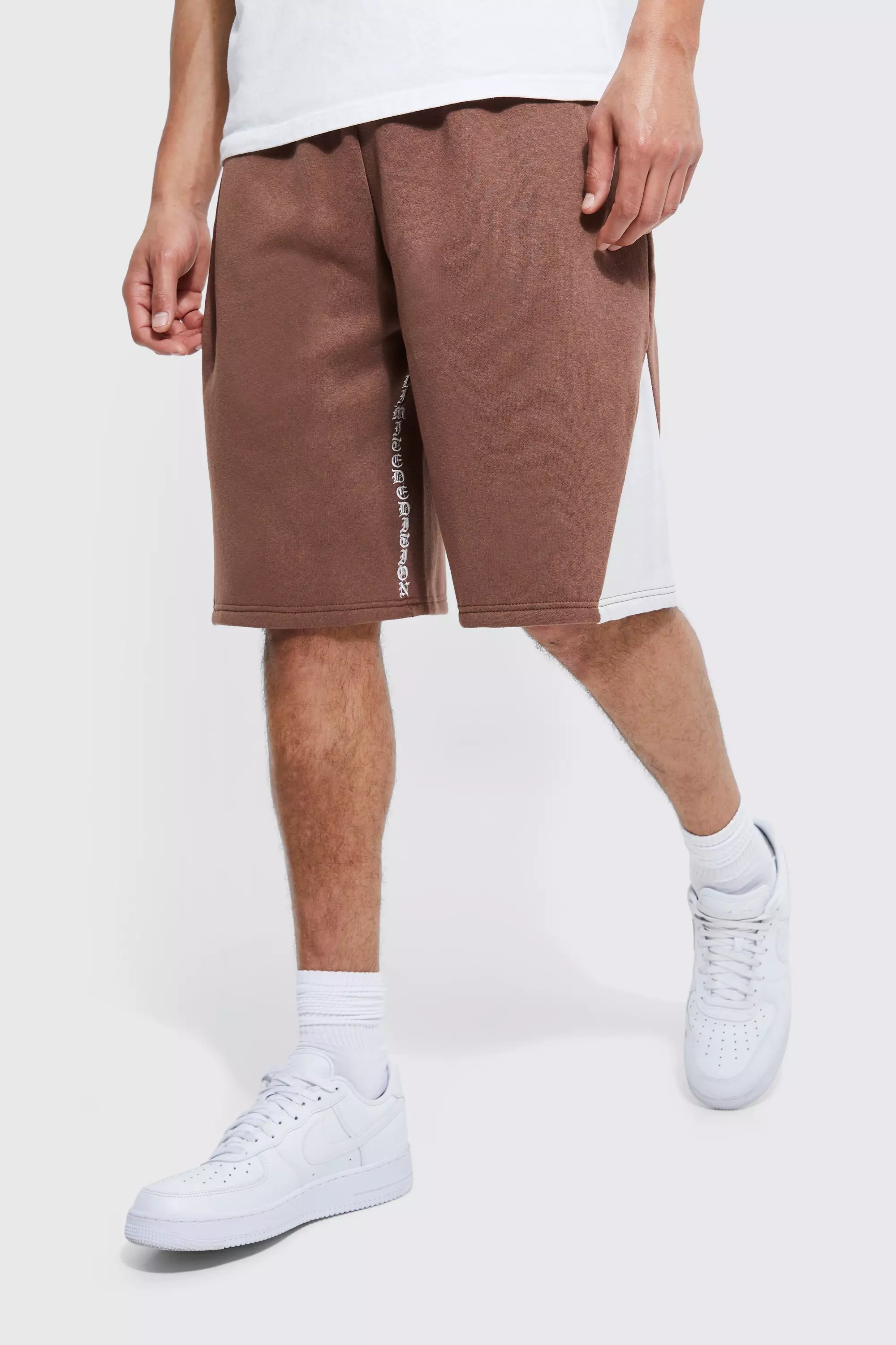 Tall Oversized Limited Gusset Sweat Shorts coffee