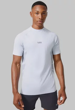 Grey Man Active Seamless Patterned T-shirt