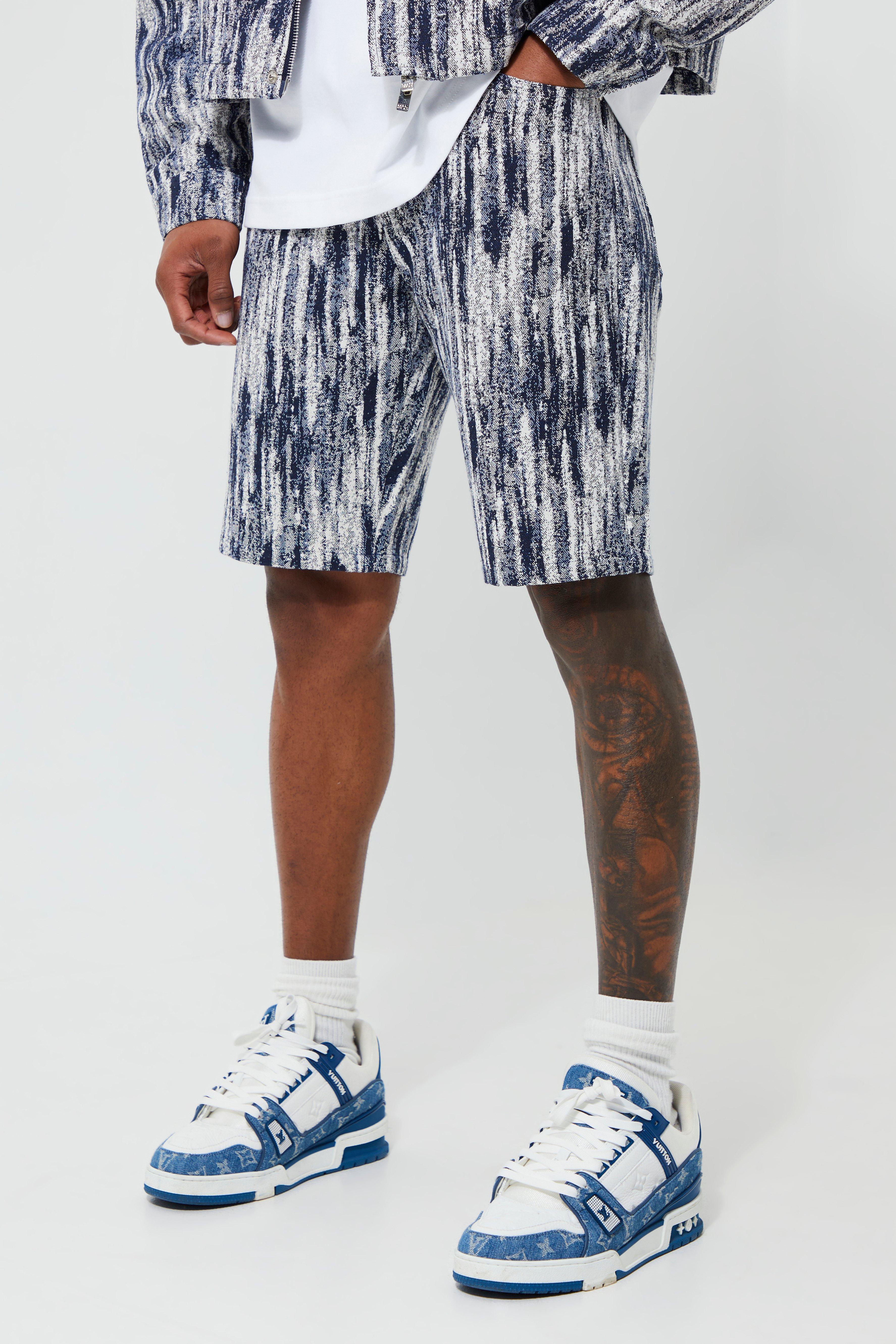 Monogram Jacquard Cotton Jersey Shorts - Men - Ready-to-Wear