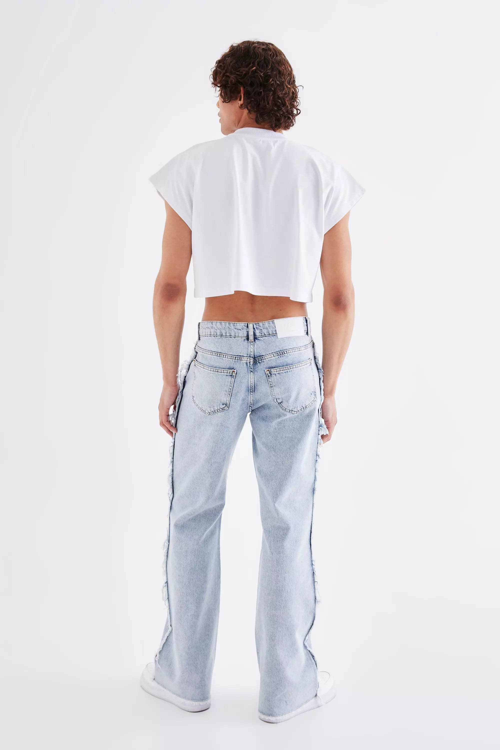 White Oversized Heavyweight Love Cropped Pride T-shirt alternative image