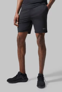 Black Man Active Gym Performance Shorts