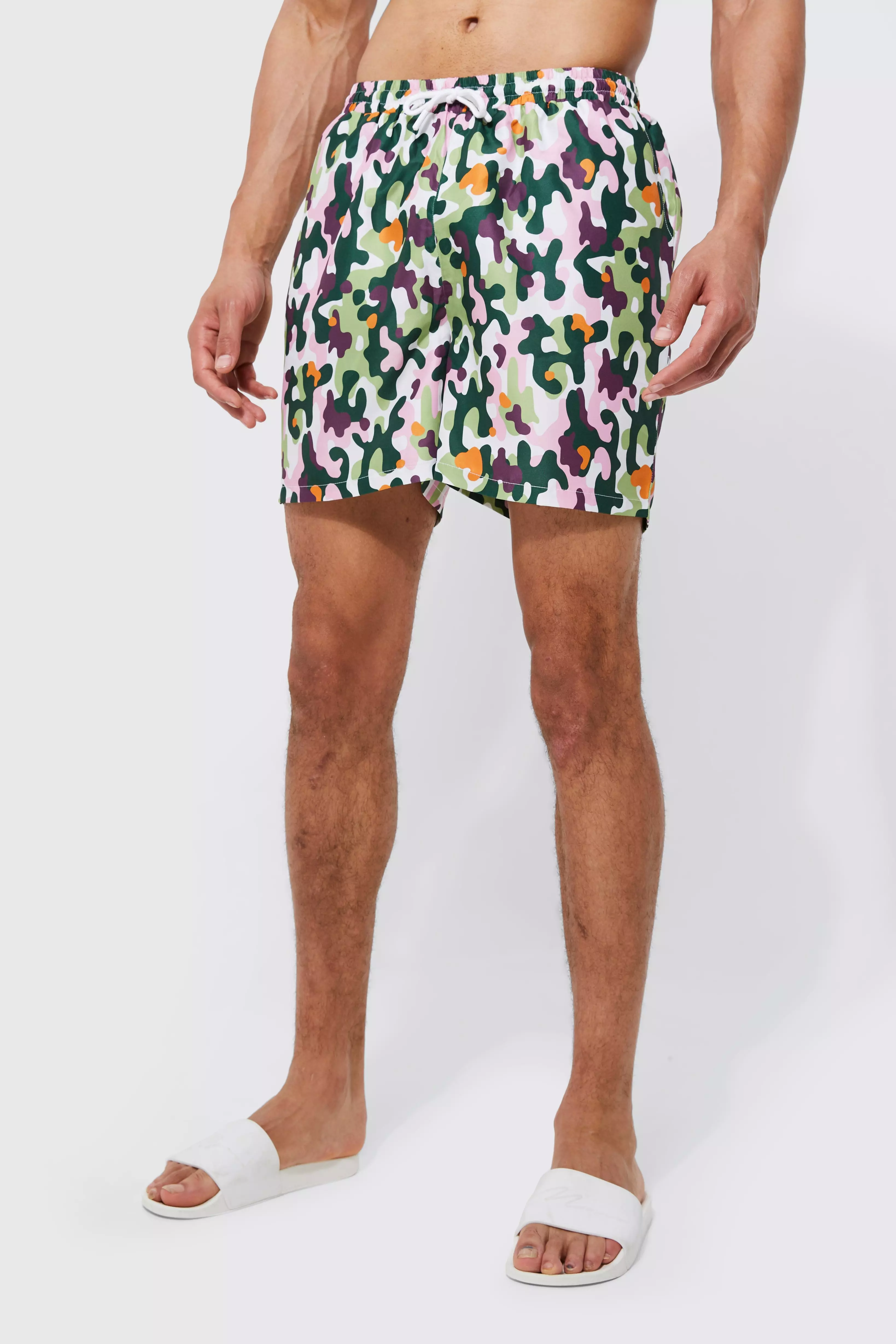 Tall Short Length Camo Swim Shorts multi