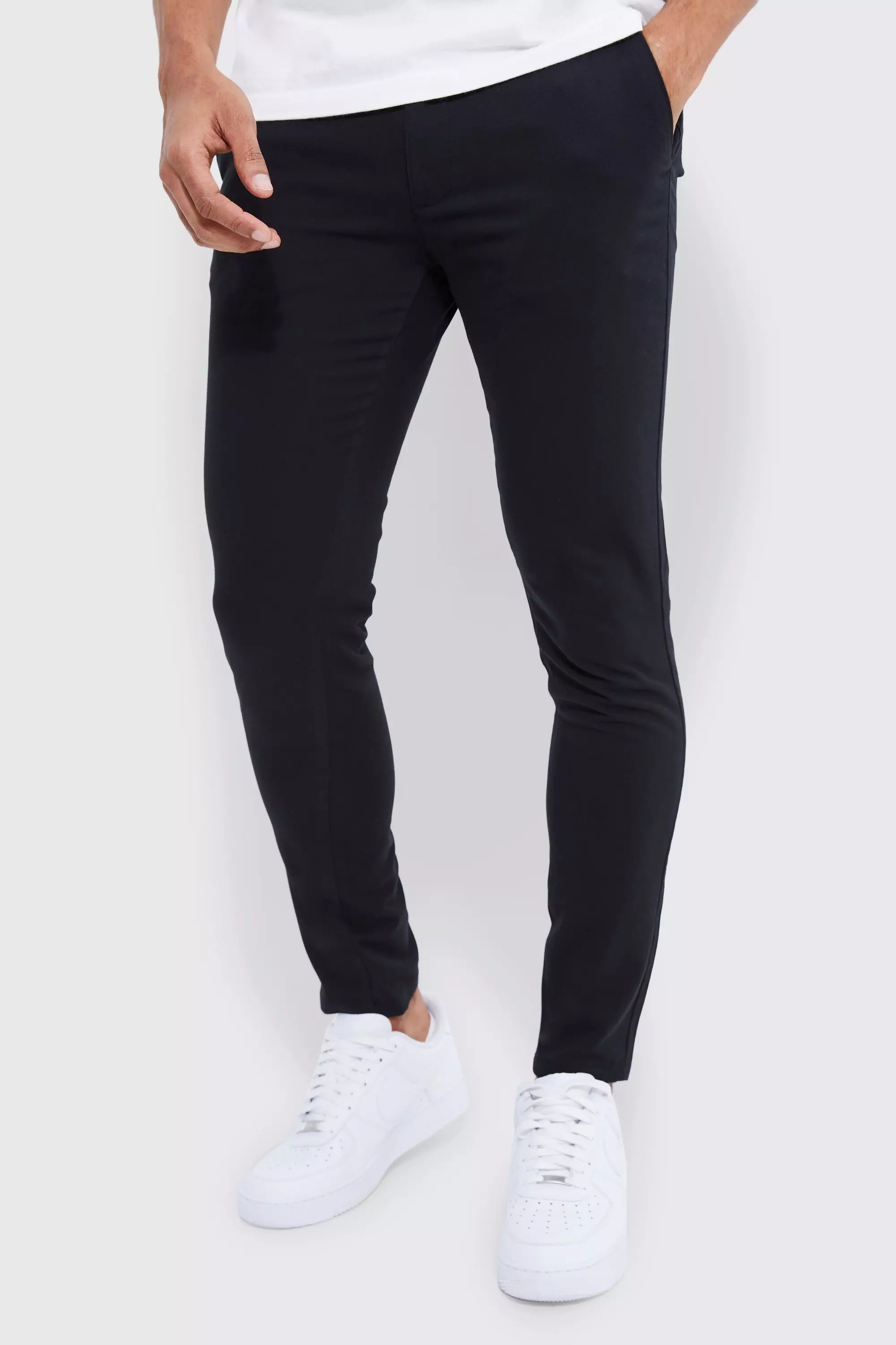 Black Fixed Waist Skinny Chino Trouser alternative image