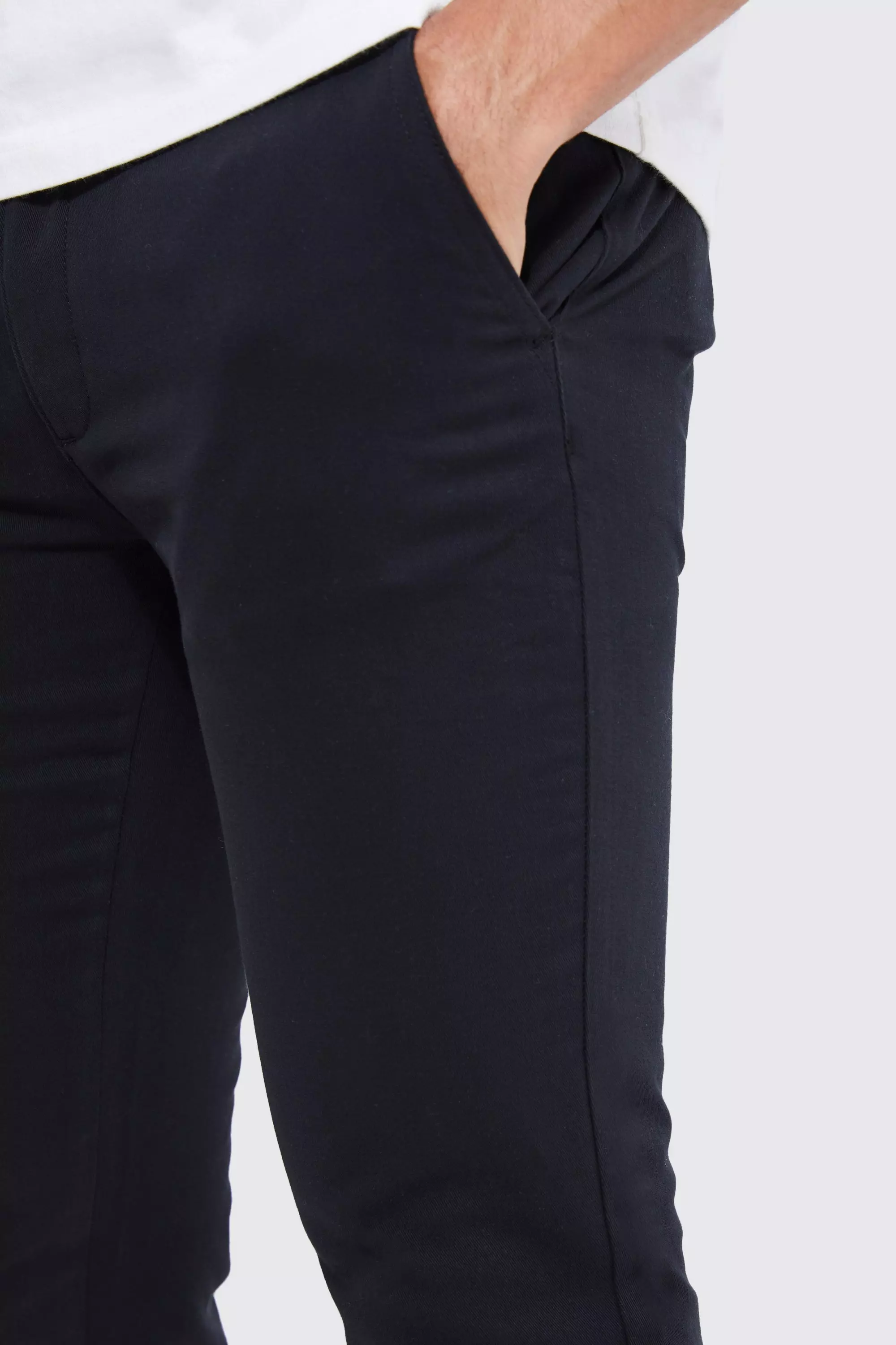 Black Fixed Waist Skinny Chino Trouser alternative image