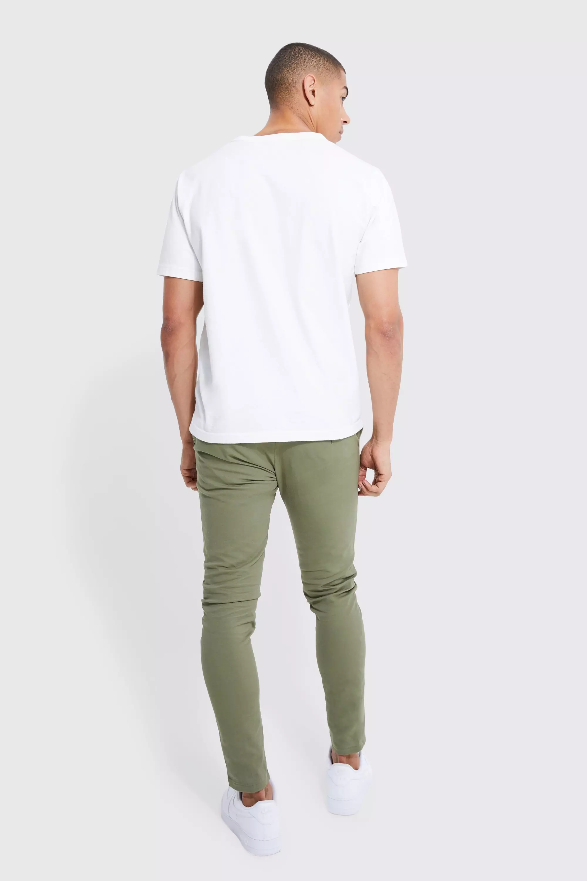 Khaki Fixed Waist Skinny Chino Trouser alternative image