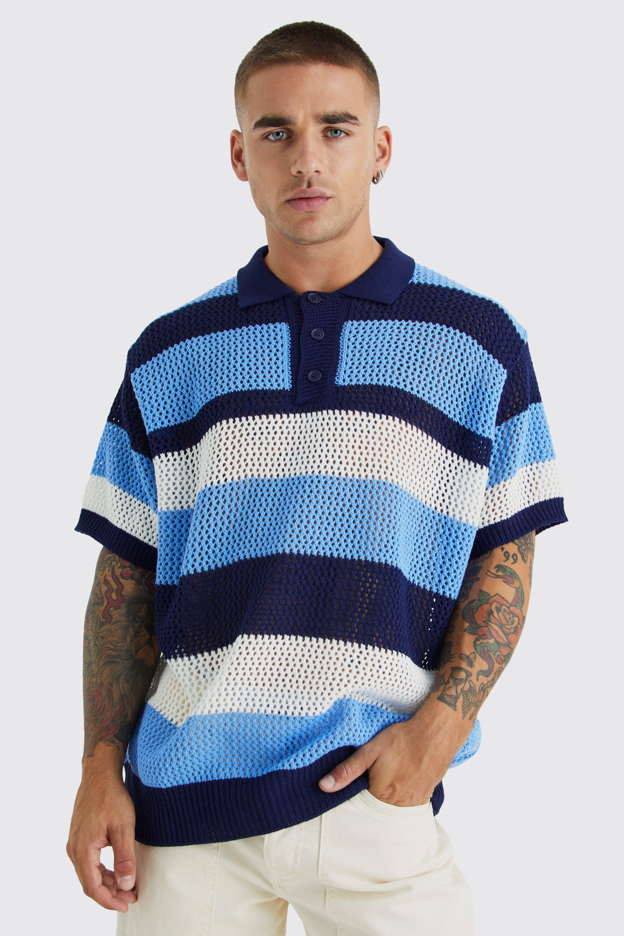 boohooMAN Regular Long Sleeve Polo - Blue - Size Xs