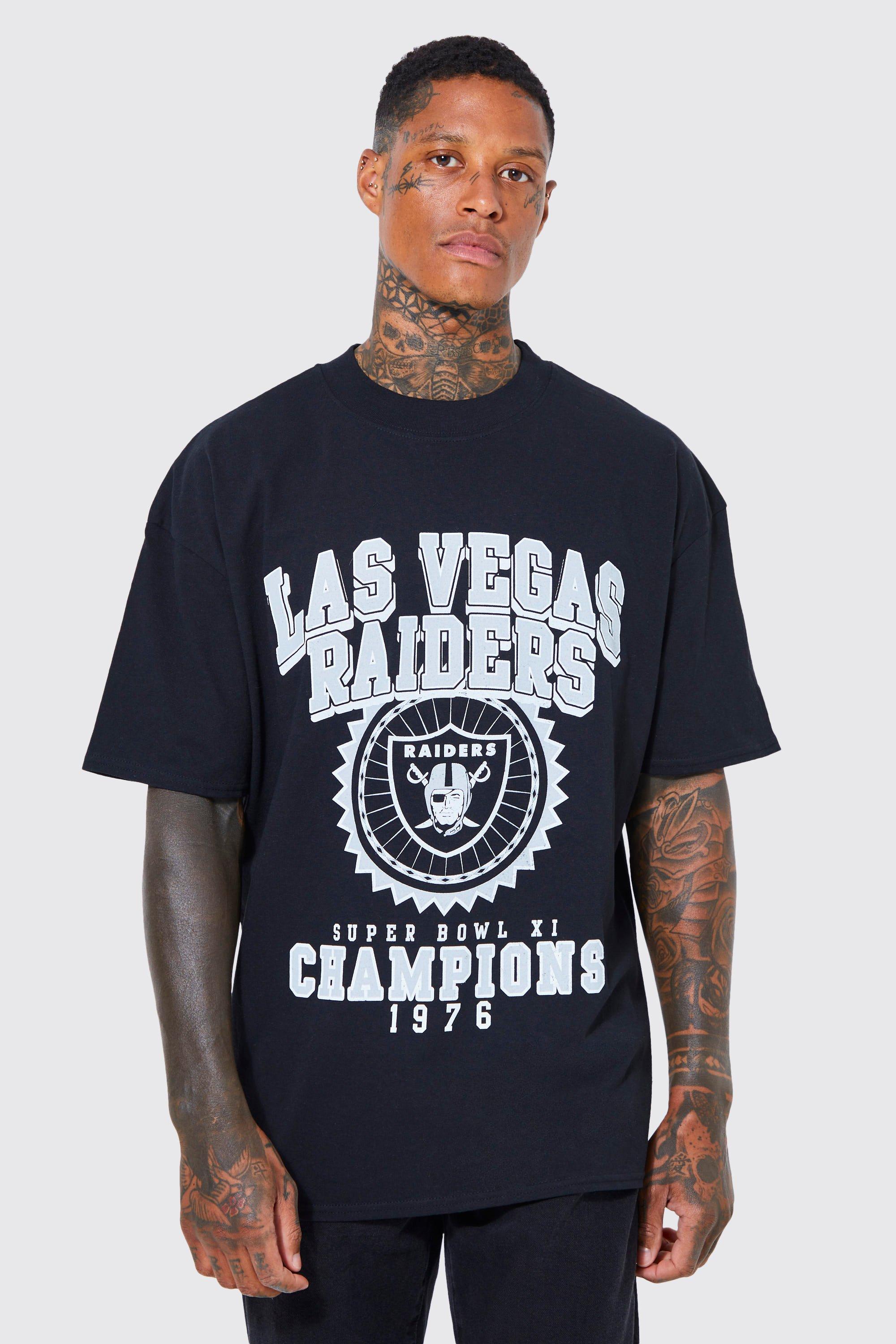 ASOS DESIGN NFL oversized sleeveless t-shirt with Raiders front print