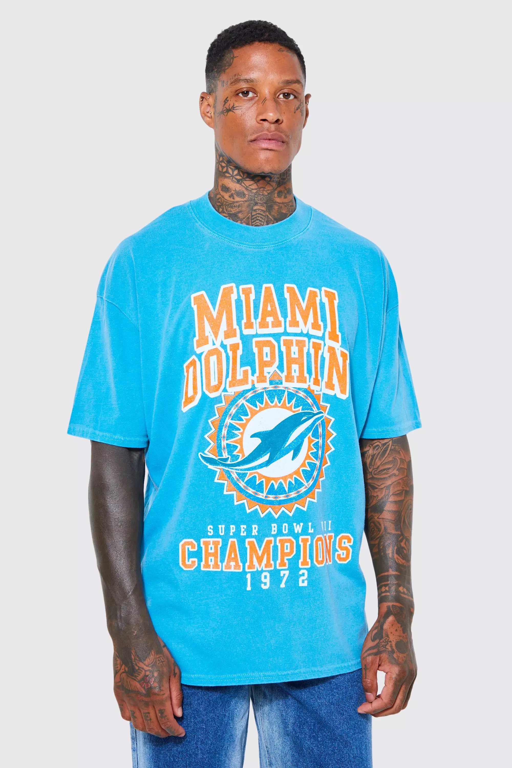 T-shirt oversize NFL imprimé Miami Dolphins, Teal autre image