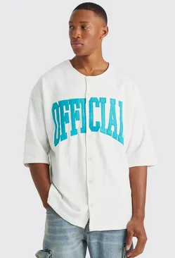 Oversized Official Baseball Shirt Ecru