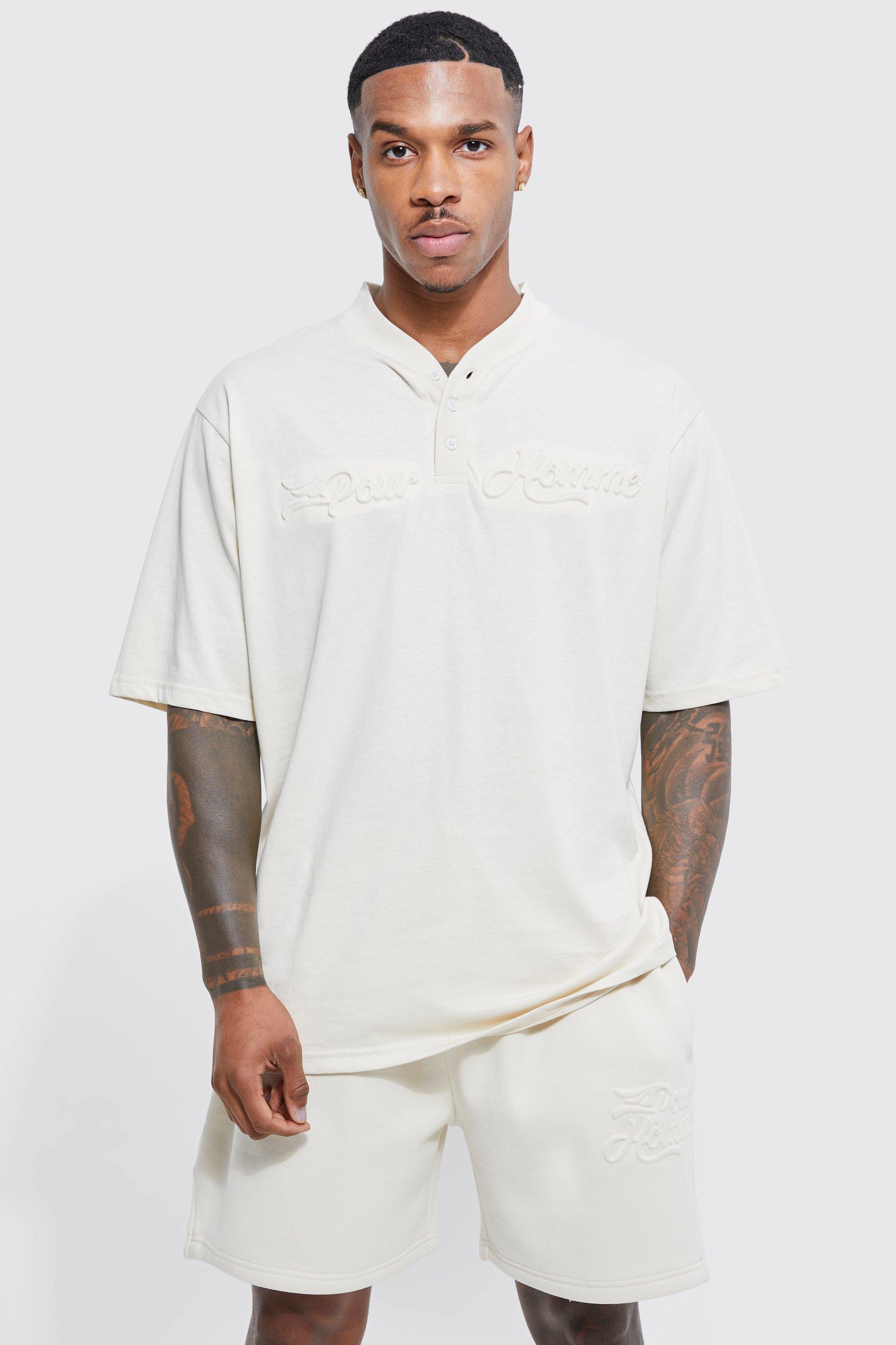 boohooMAN Oversized Official Baseball Polo and Short Set