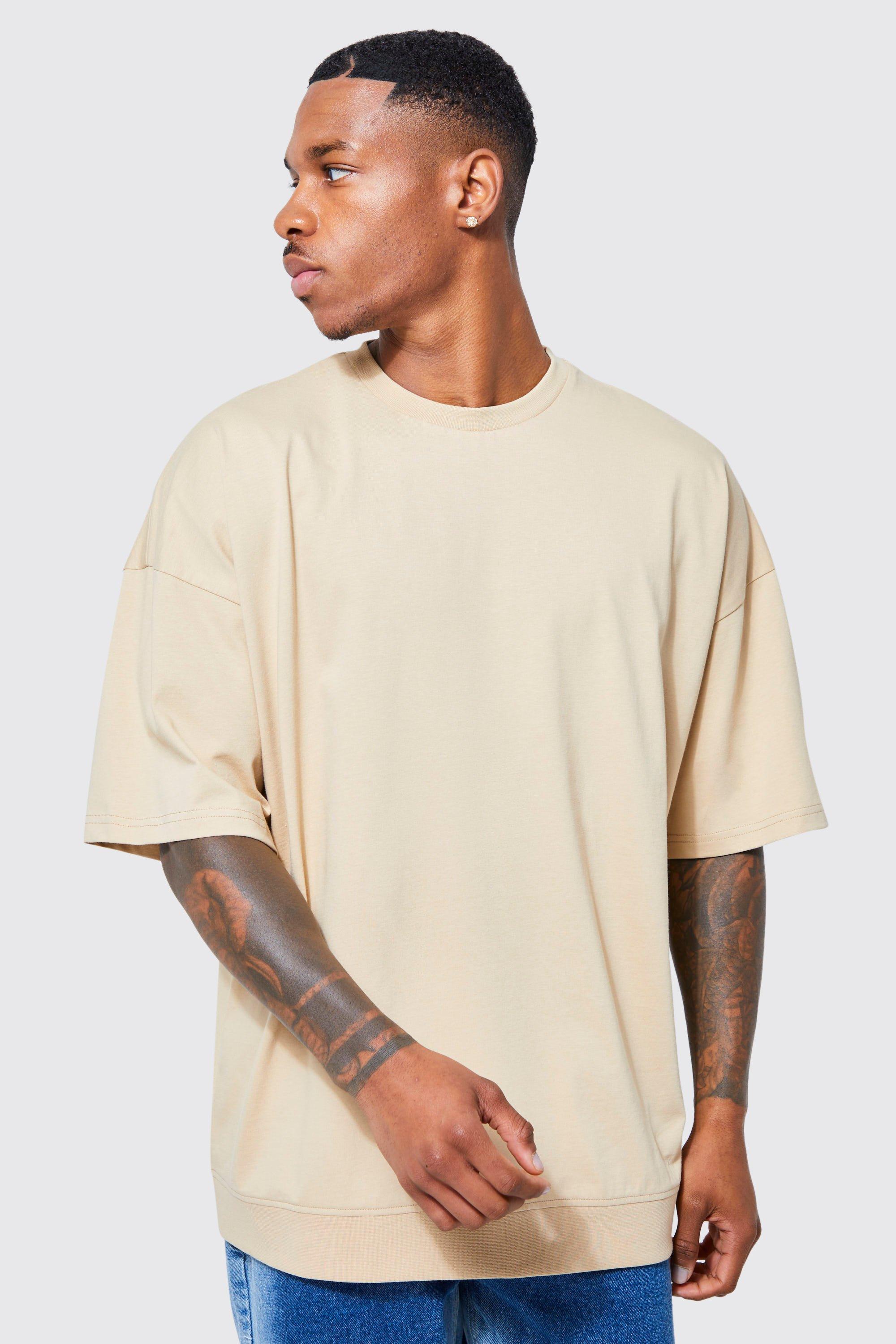 Oversized T-shirt - Beige - Men