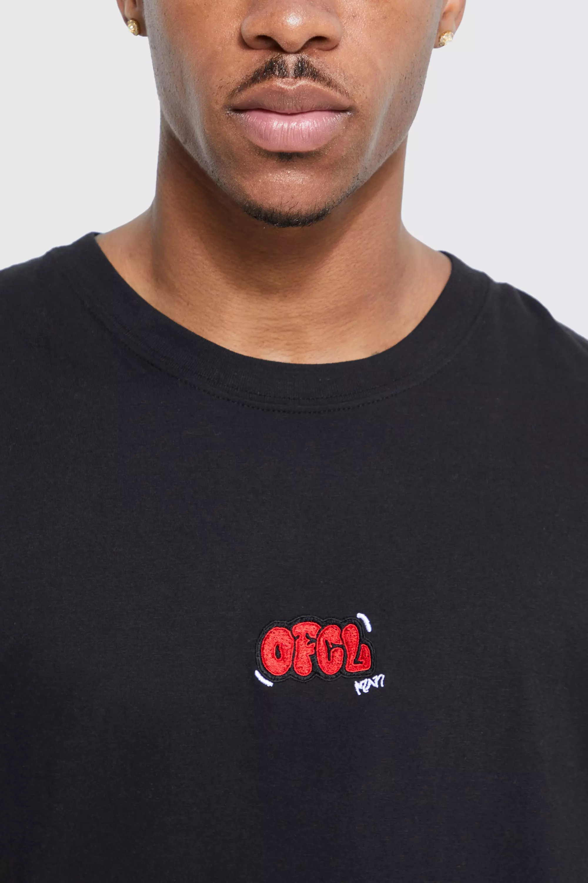 Black Oversized Ofcl Embroidered Badge T-shirt alternative image
