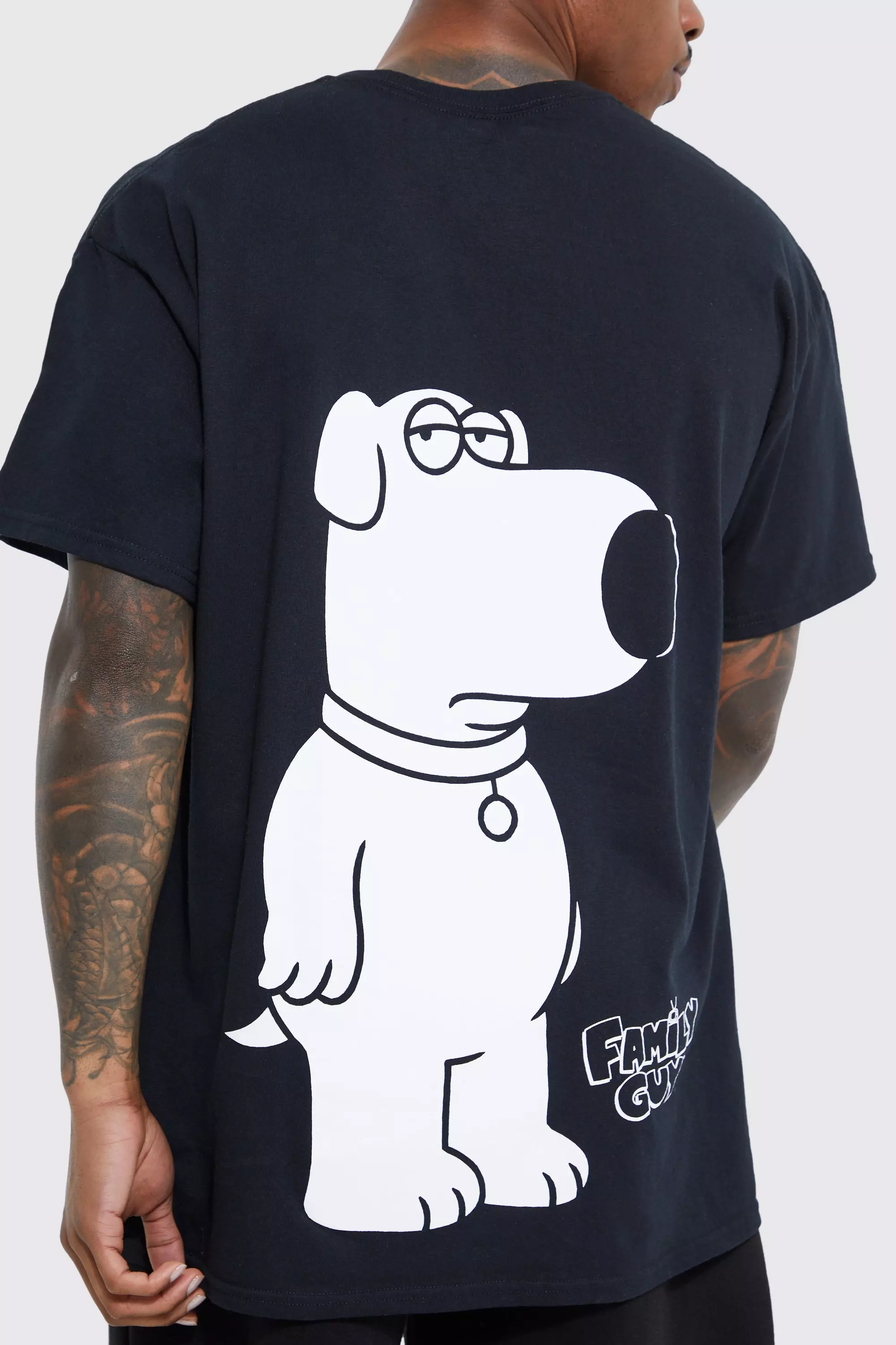 Black Oversized Gelicenseerd Family Guy T-Shirt alternatieve afbeelding