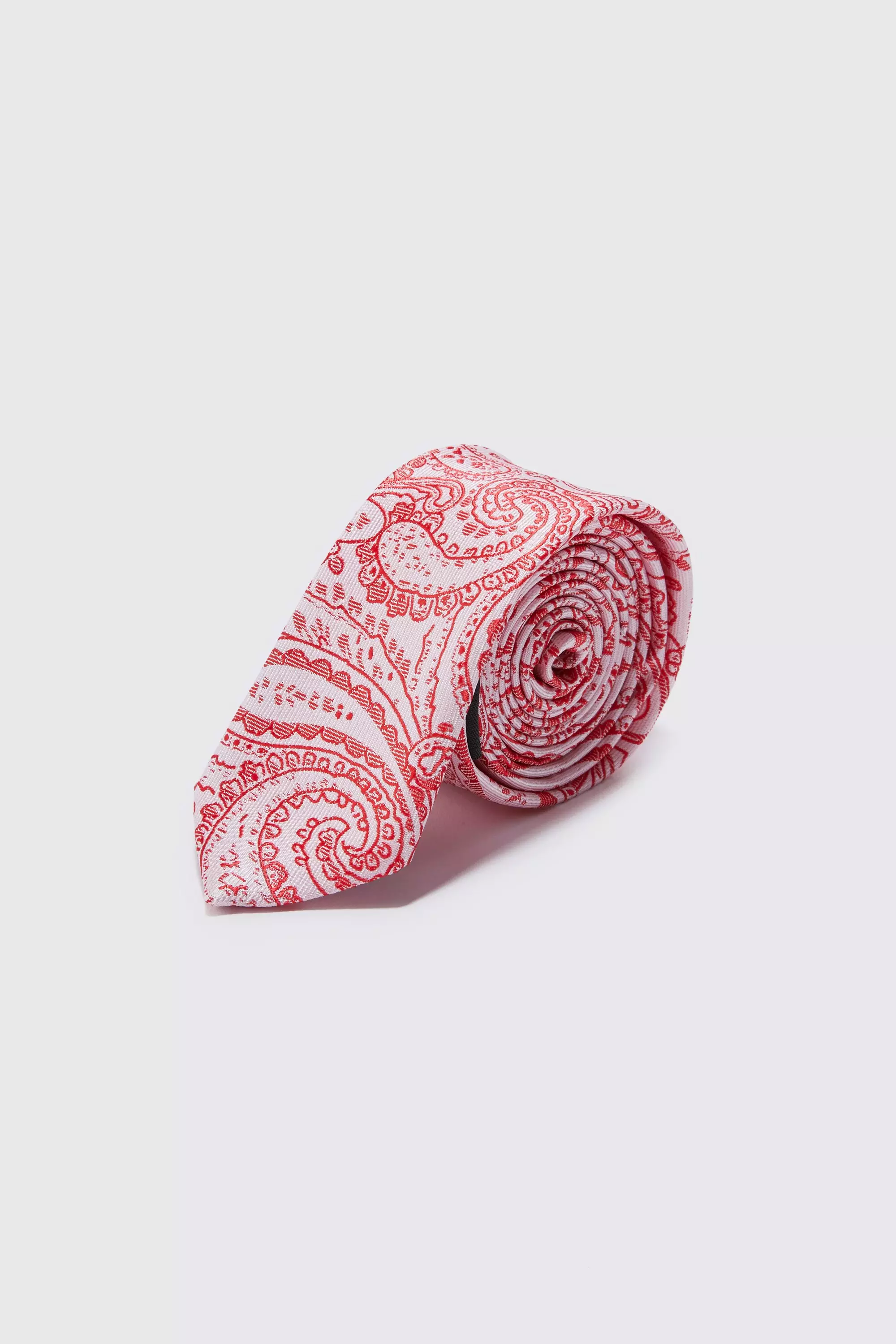 Paisley Slim Tie And Pocket Square Pack pink