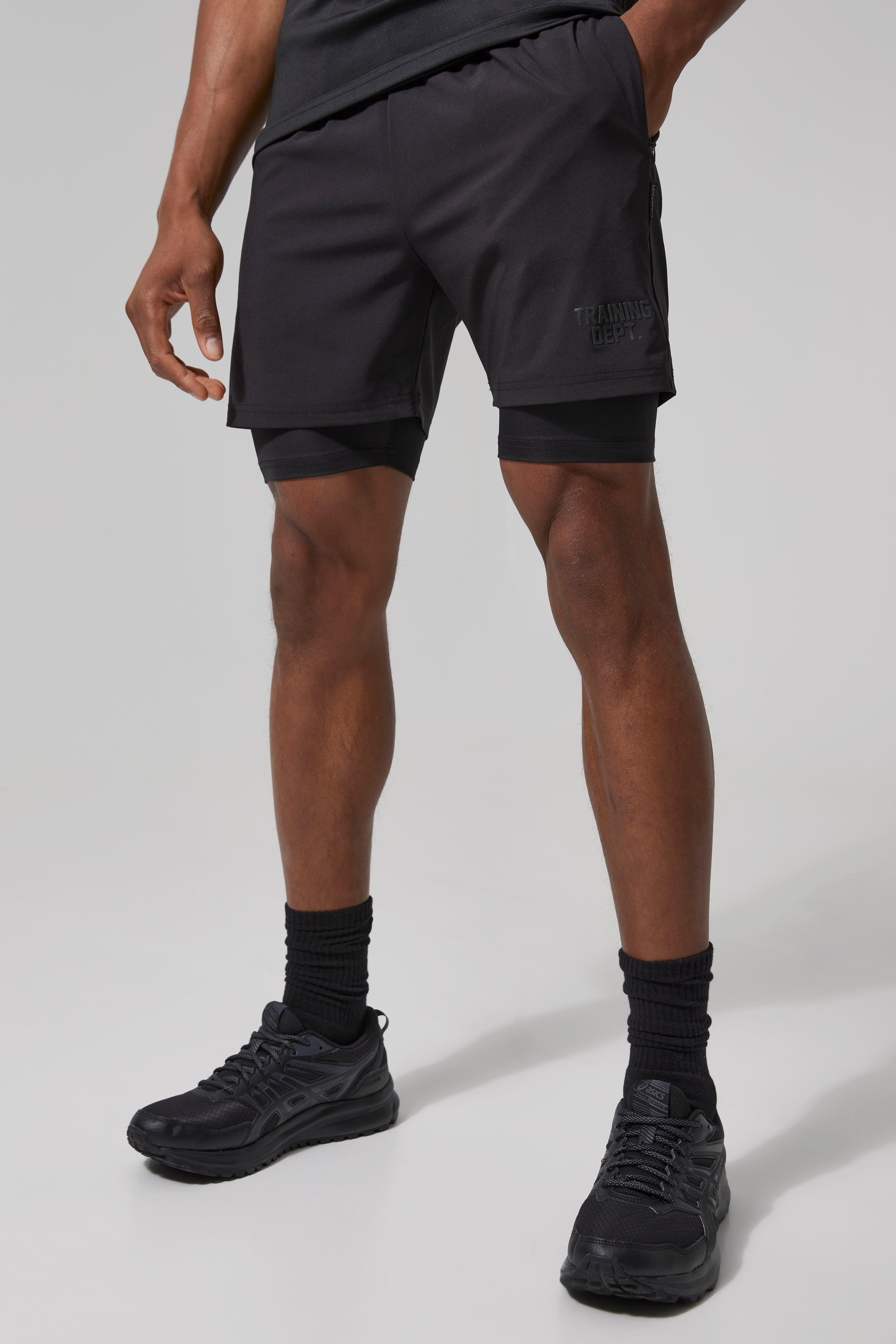 Man Active Gym 2-In-1 Legging Shorts