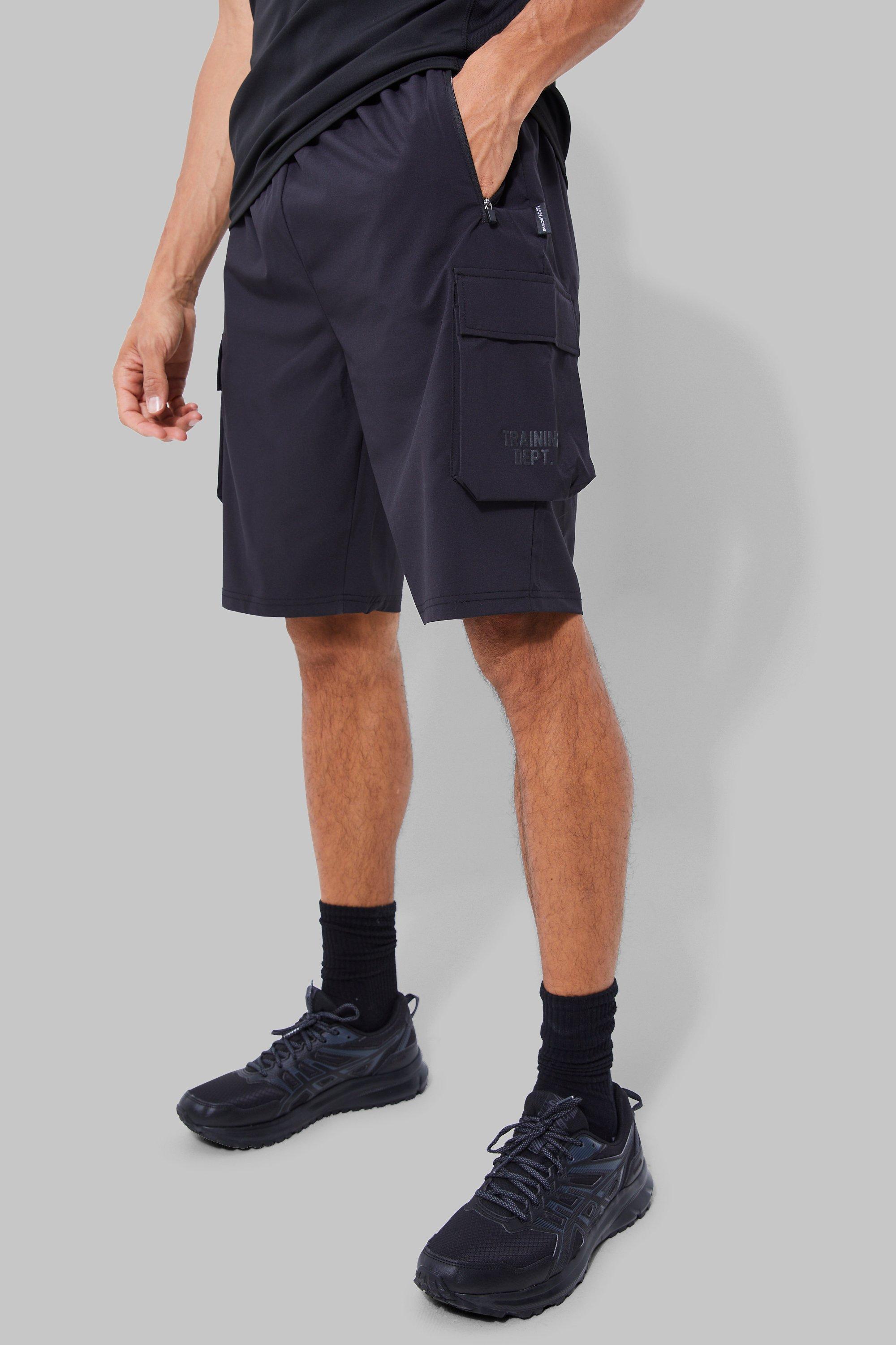 Tall Man Active Training Dept Cargo Shorts | boohooMAN USA