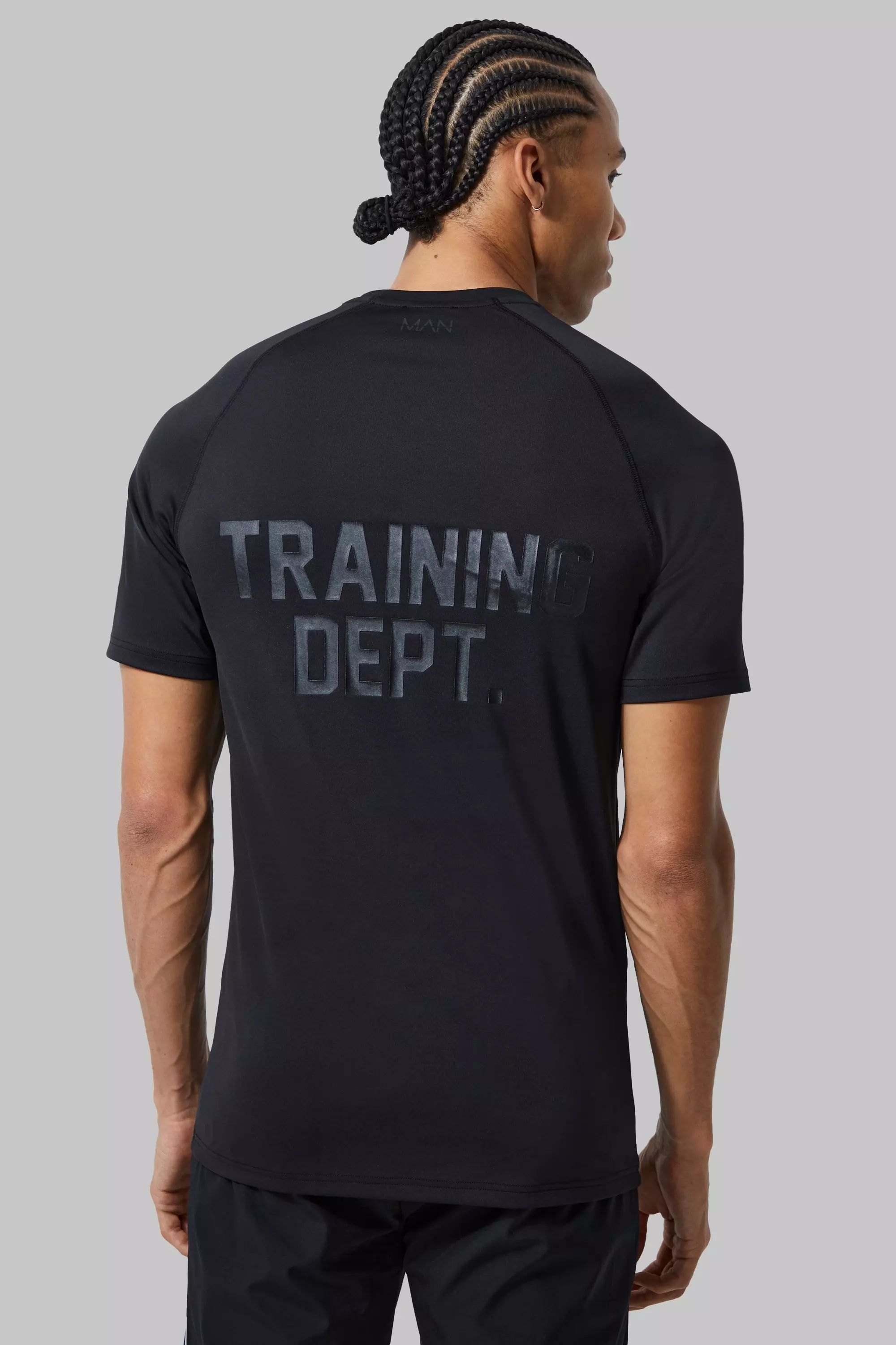 Tall Man Active Training Dept Muscle Fit T-shirt Black