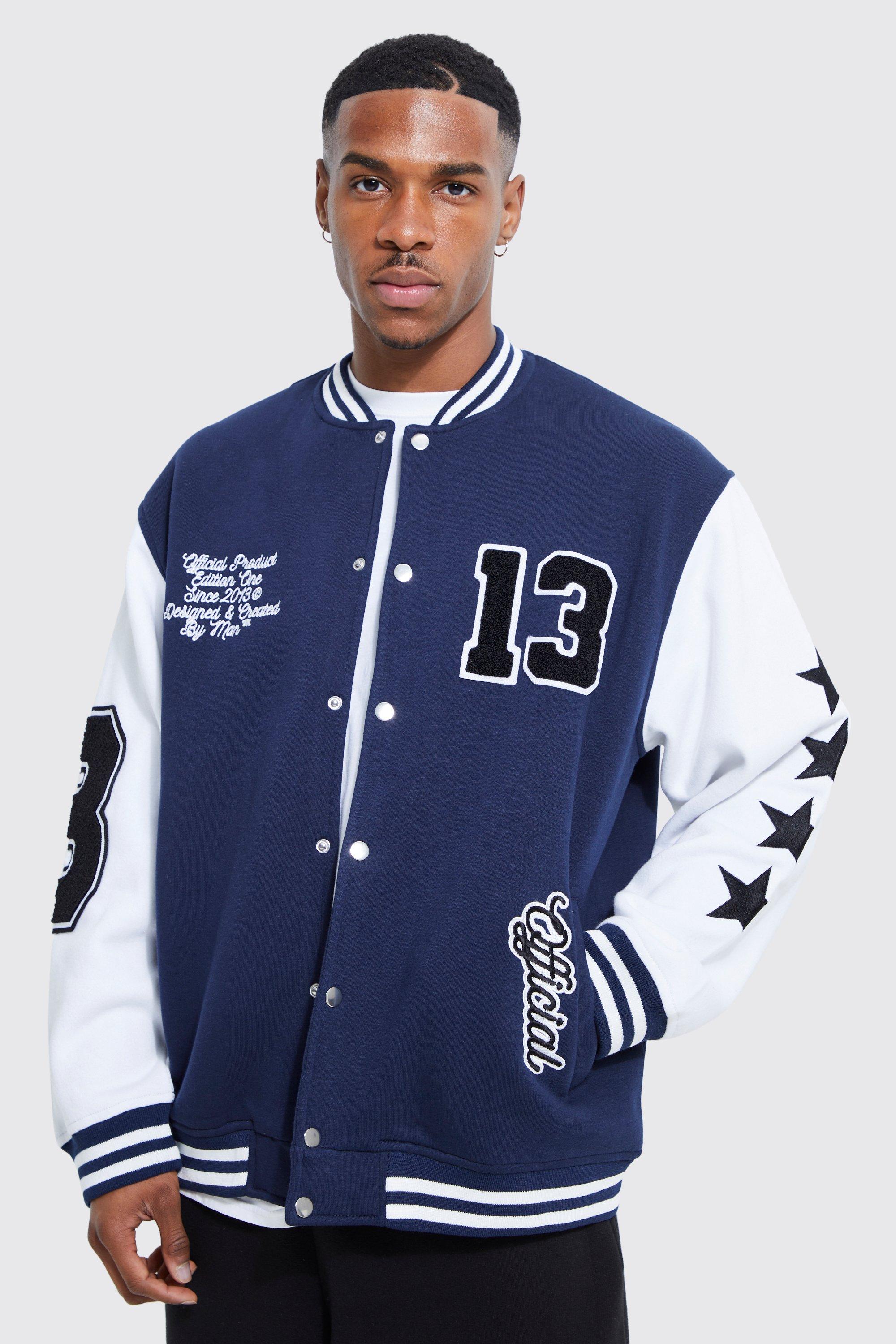 Members Only NY Blue, Green & Red Letterman Jacket