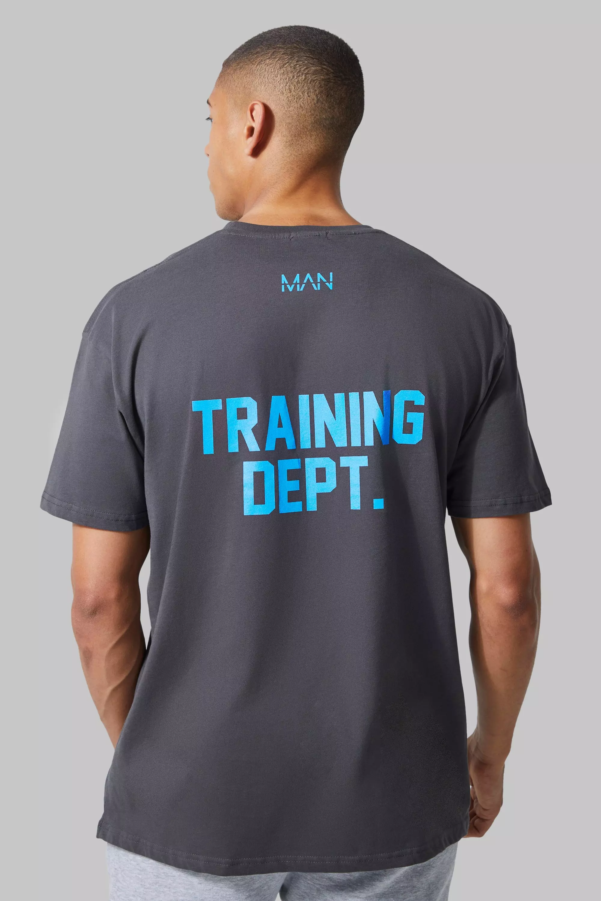 Charcoal Man Active Oversized Training Dept T-shirt alternative image