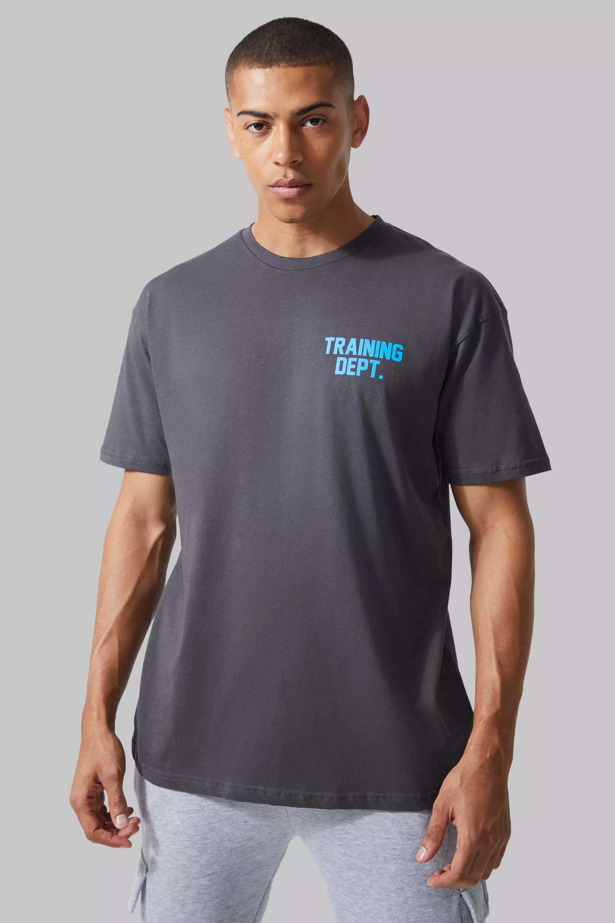 Charcoal Man Active Oversized Training Dept T-shirt alternative image