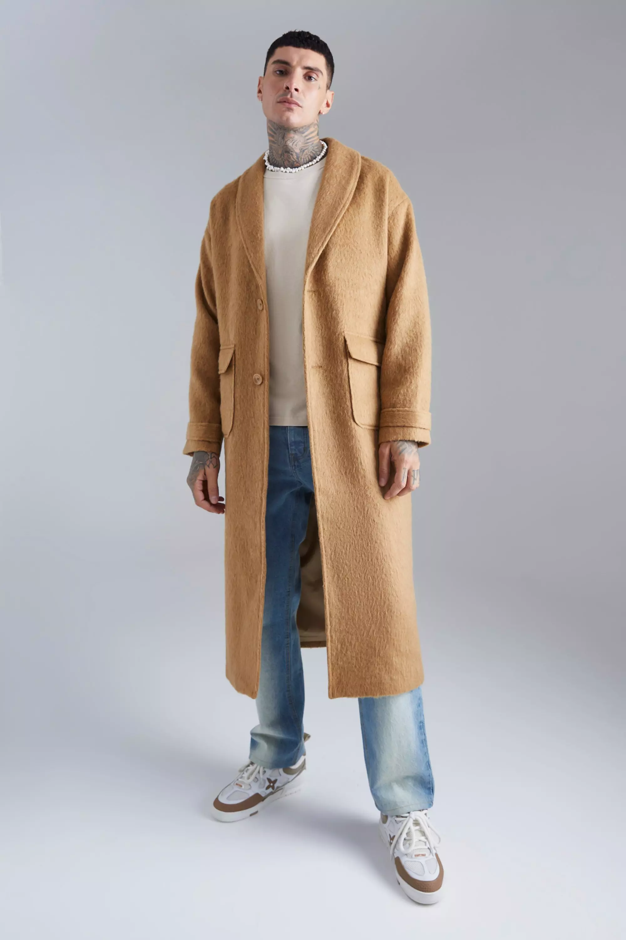 Belted wool look coat clearance