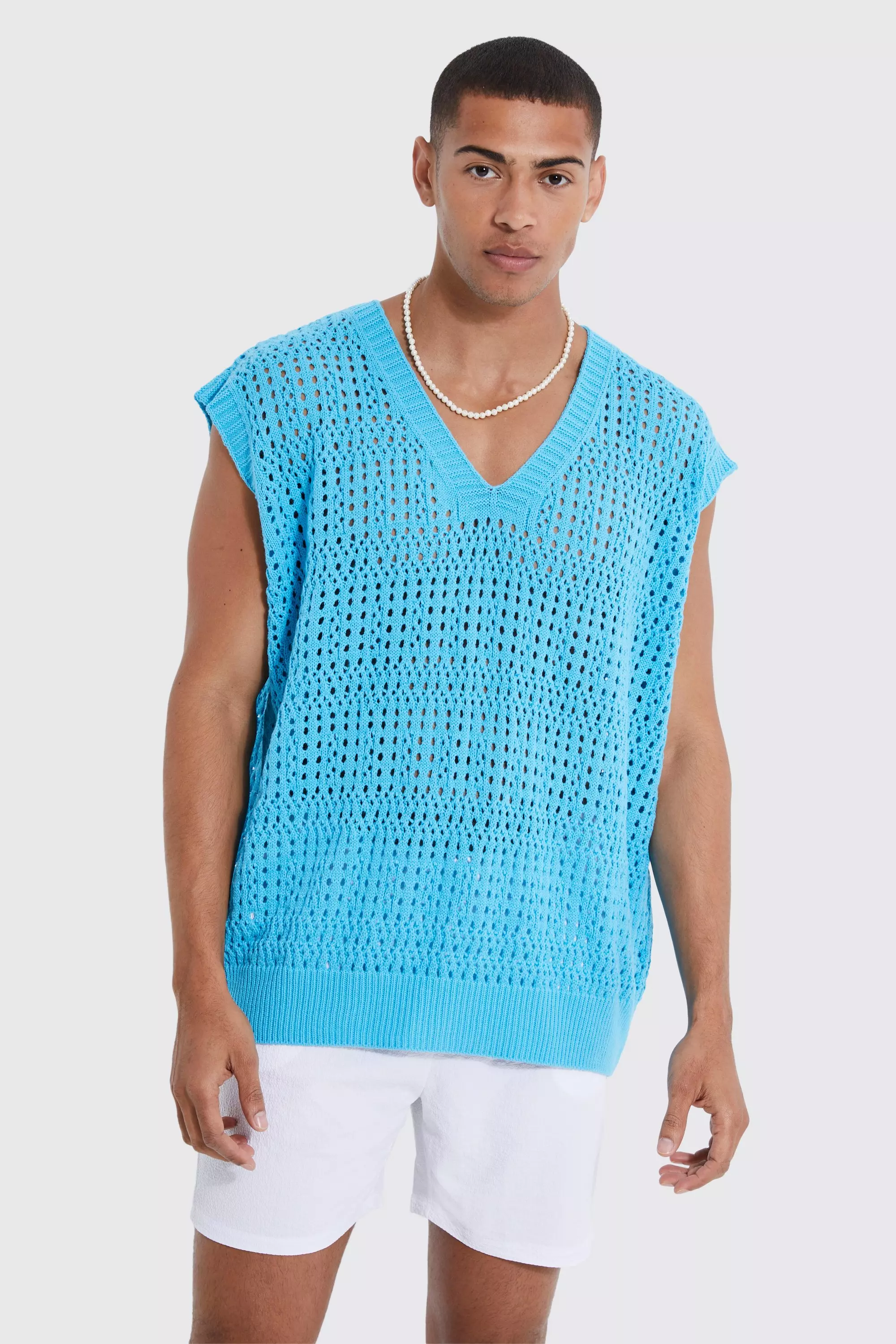 Crochet mens sweater vest best sale