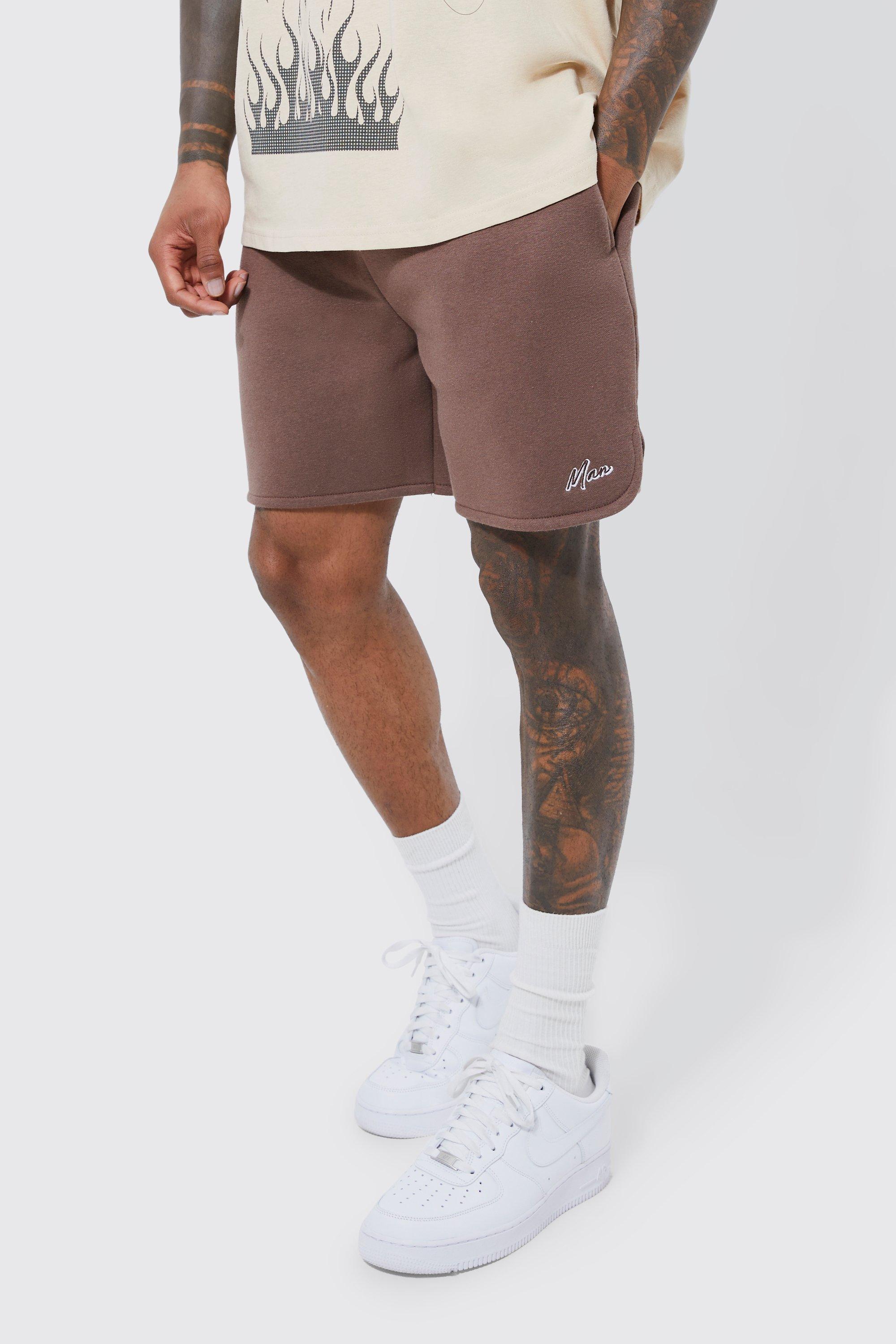 Boohooman Mens Jersey Parachute Short - Grey