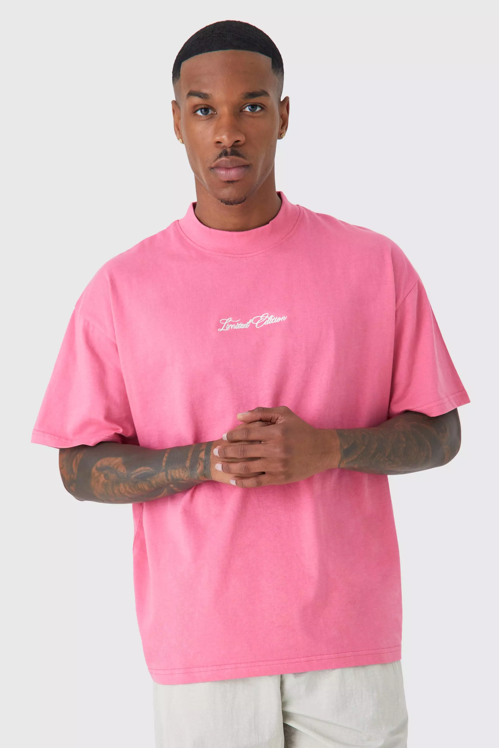 Men's Pink Oversized T Shirts | boohooMAN USA