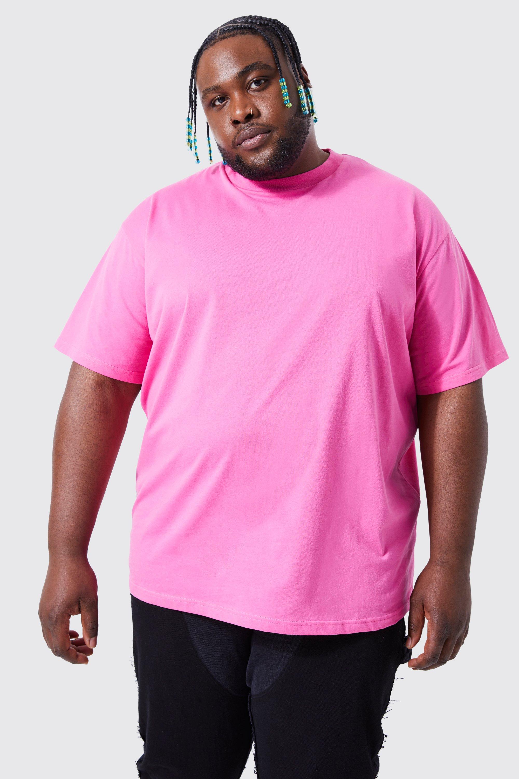 Plus Size Bright Pink Oversized T-Shirt