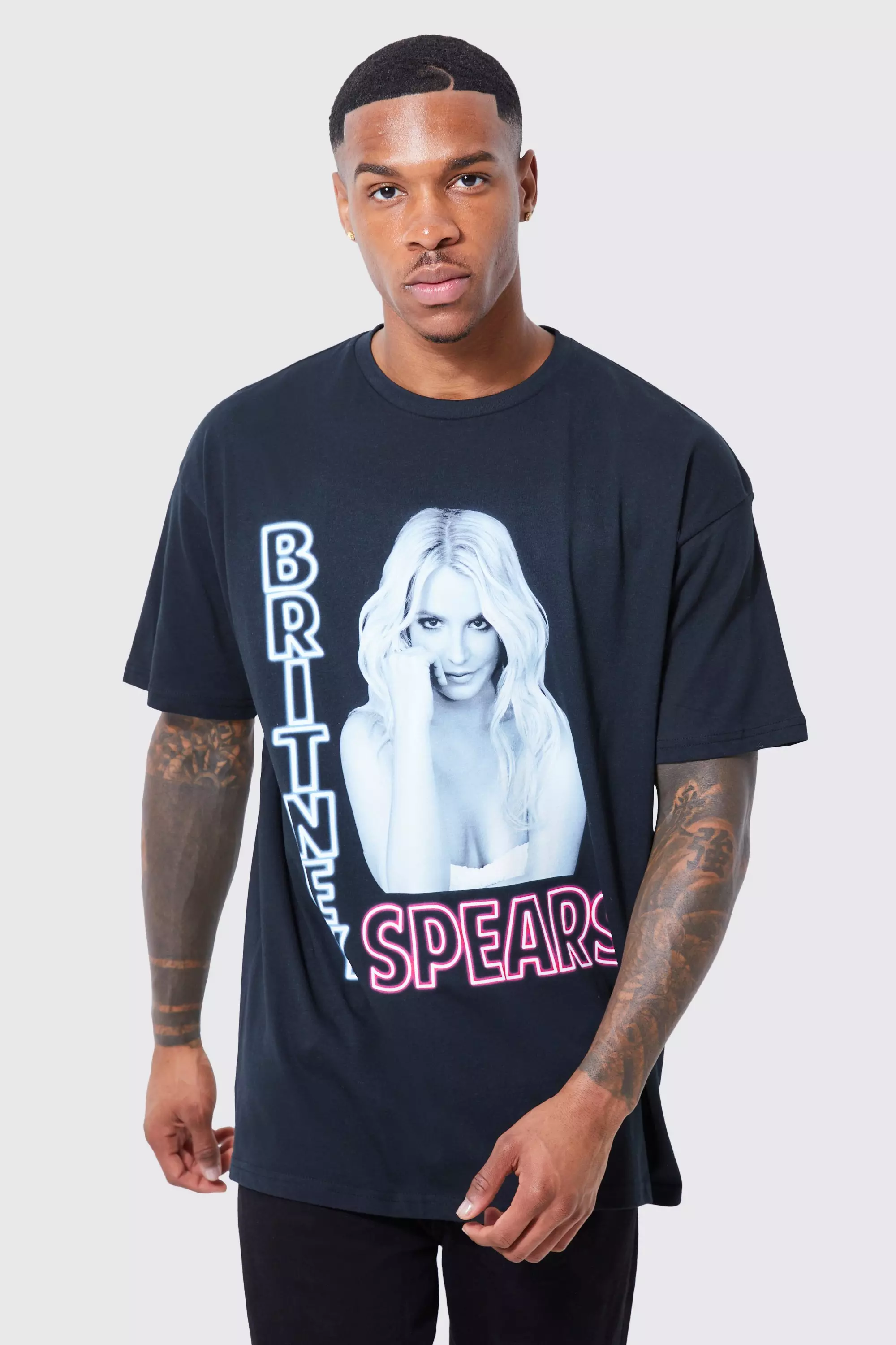 T-shirt oversize imprimé Britney Spears, Black autre image