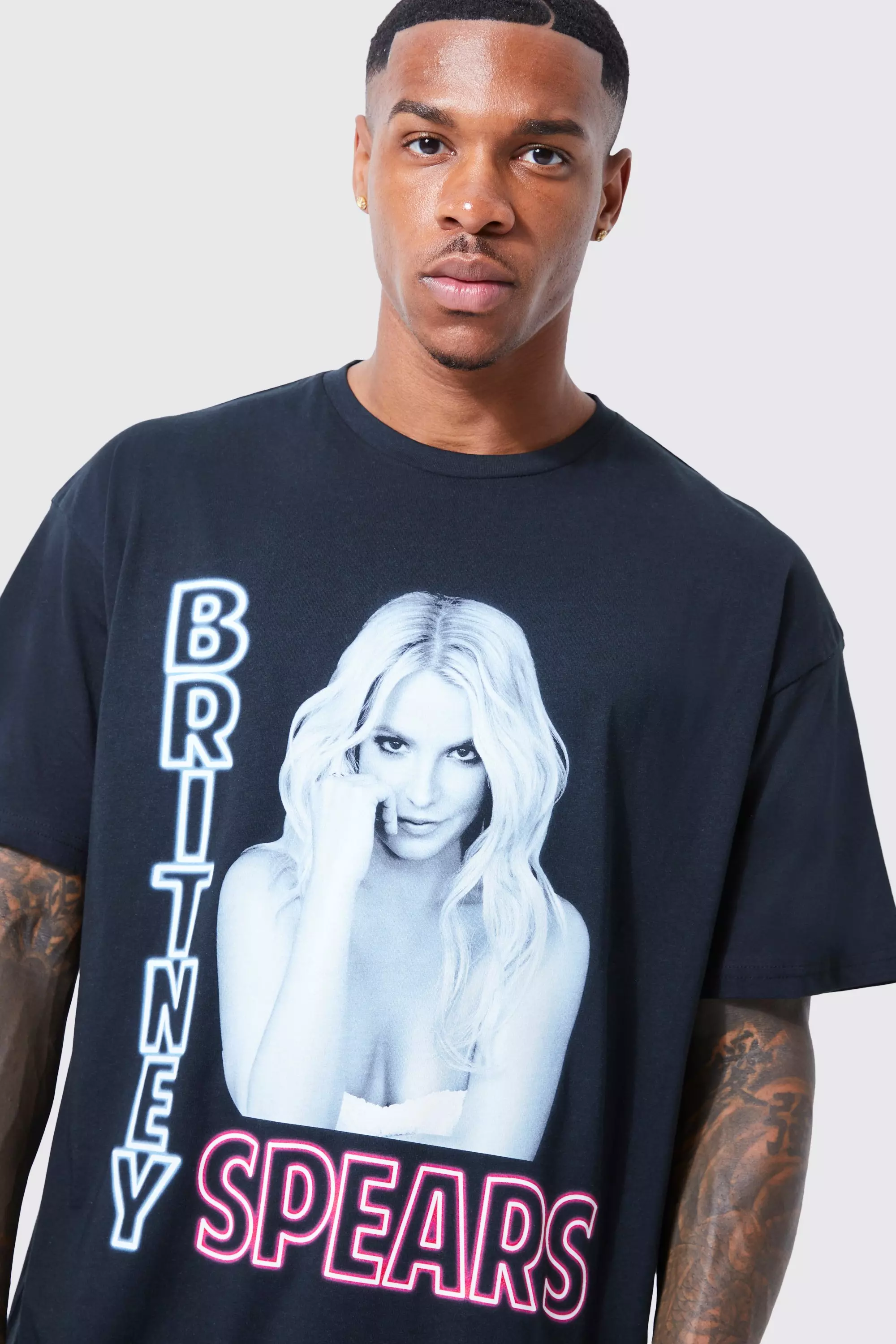 T-shirt oversize imprimé Britney Spears, Black autre image