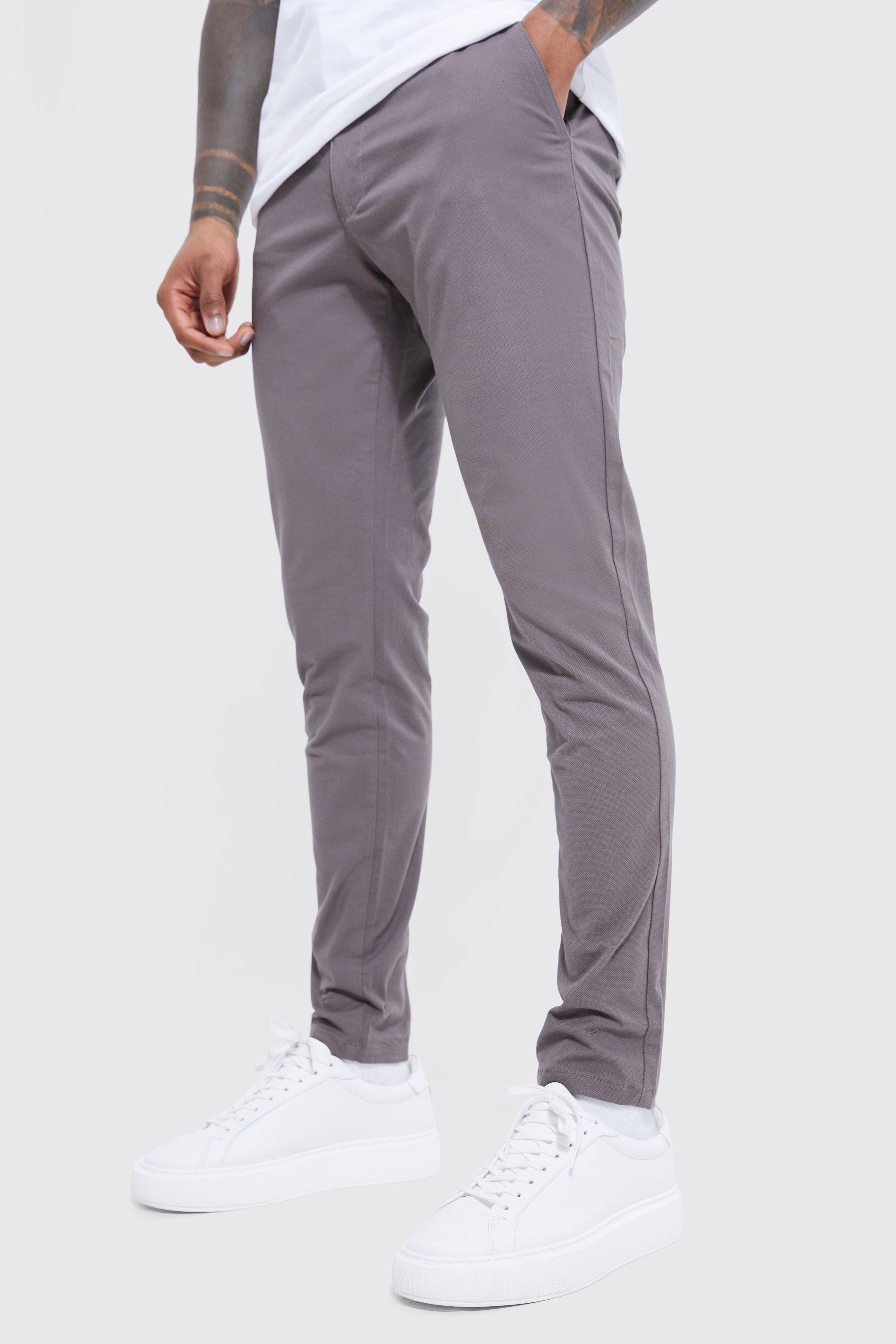 Men's Chino Joggers - Grey OZONEE O/CP149Z - Men's Clothing