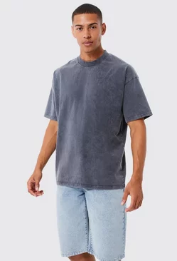 Charcoal Grey Oversized Heavyweight Washed T-shirt