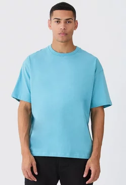 Oversized Crew Neck T-shirt Aqua